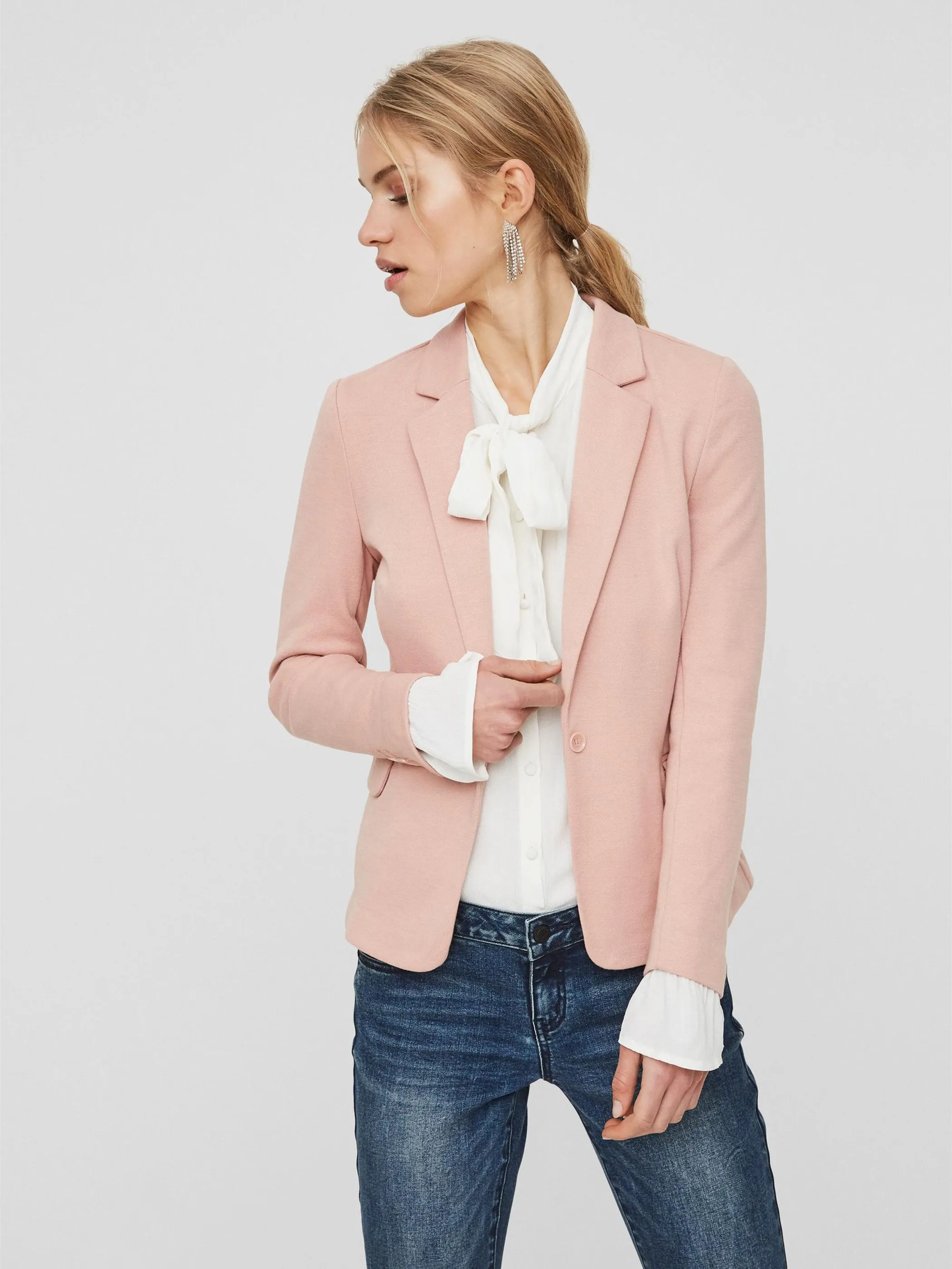 Vero Moda 10154123 VMJULIA LS BLAZER DNM Rosa 723587 206790 3