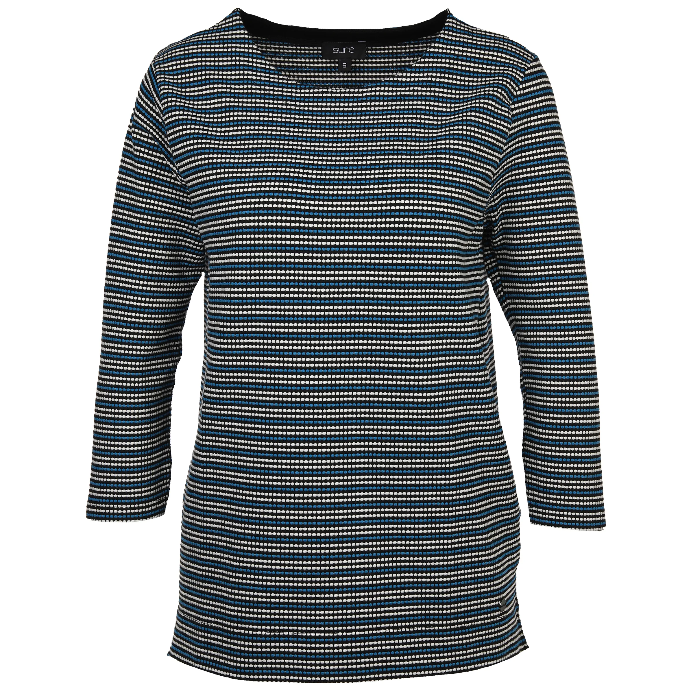 Sure Da-Jaquard Shirt m. 3/4 Arm Marine 880489 NAVY/OF/BL 1 Sure Da-Jaquard Shirt m. 3/4 Arm Marine 880489 NAVY/OF/BL 1