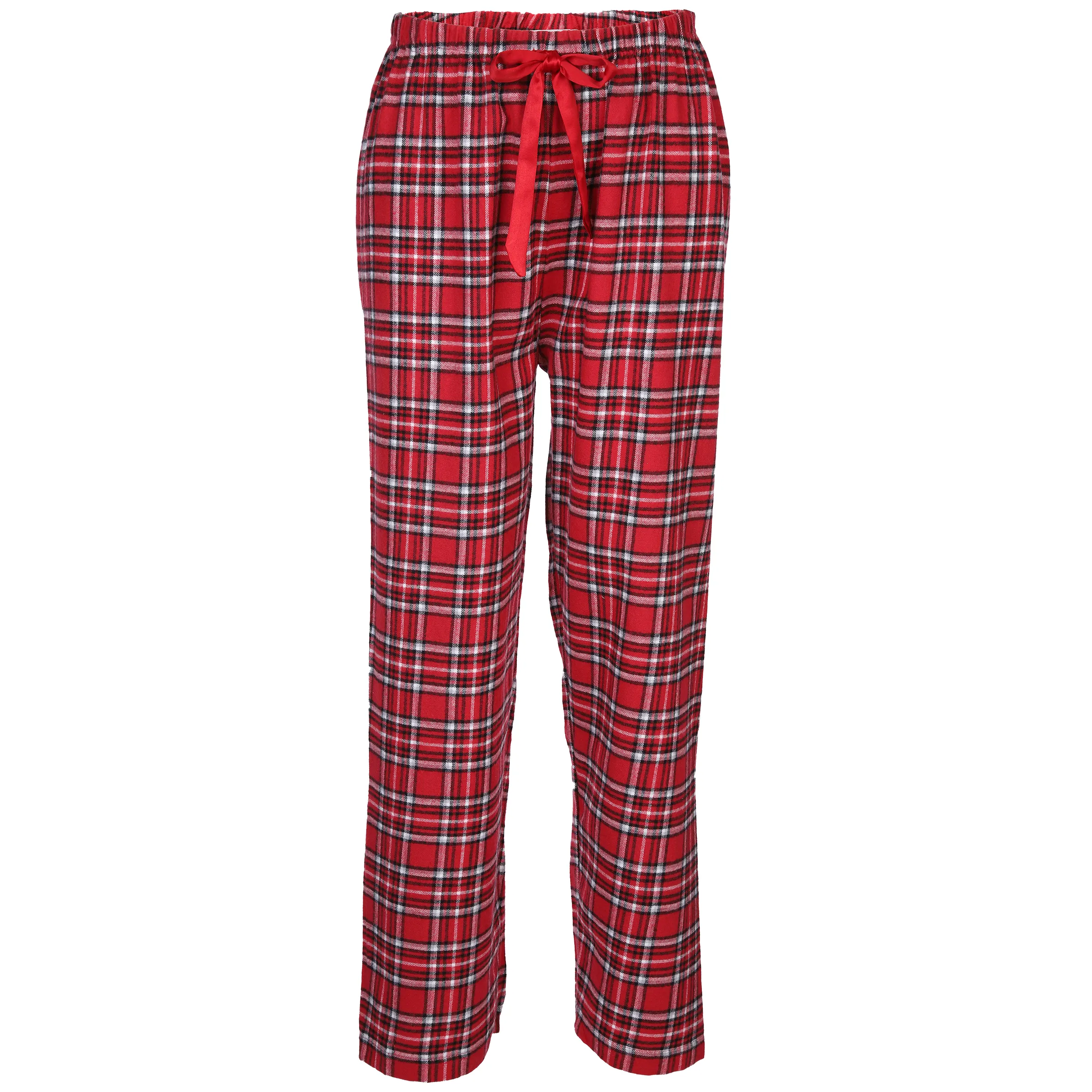 Sure Da. Schlafanzughose karo Flane Rot 885015 RO/SW/GR 1