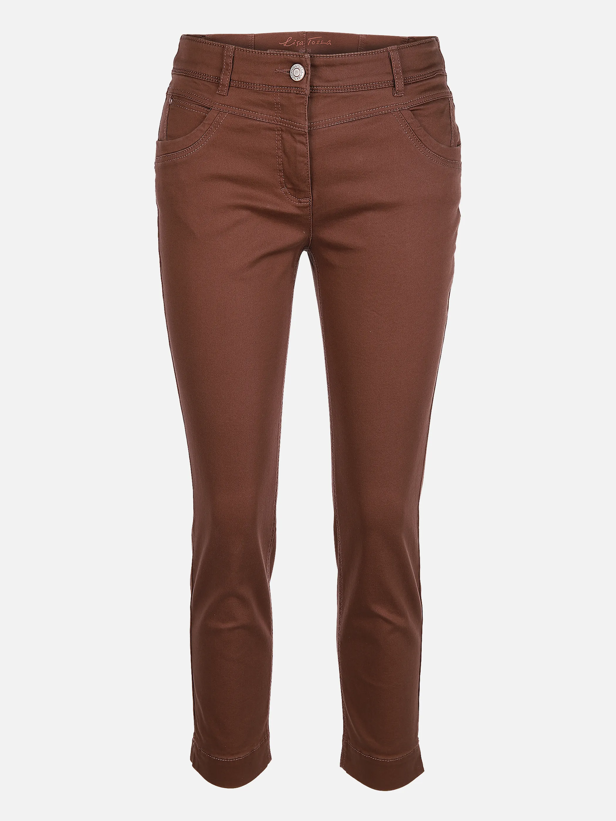 Lisa Tossa Da-Hose 7/8 Länge 5-Pocket-Sty Braun 852494 TABAK 1 Lisa Tossa Da-Hose 7/8 Länge 5-Pocket-Sty Braun 852494 TABAK 1