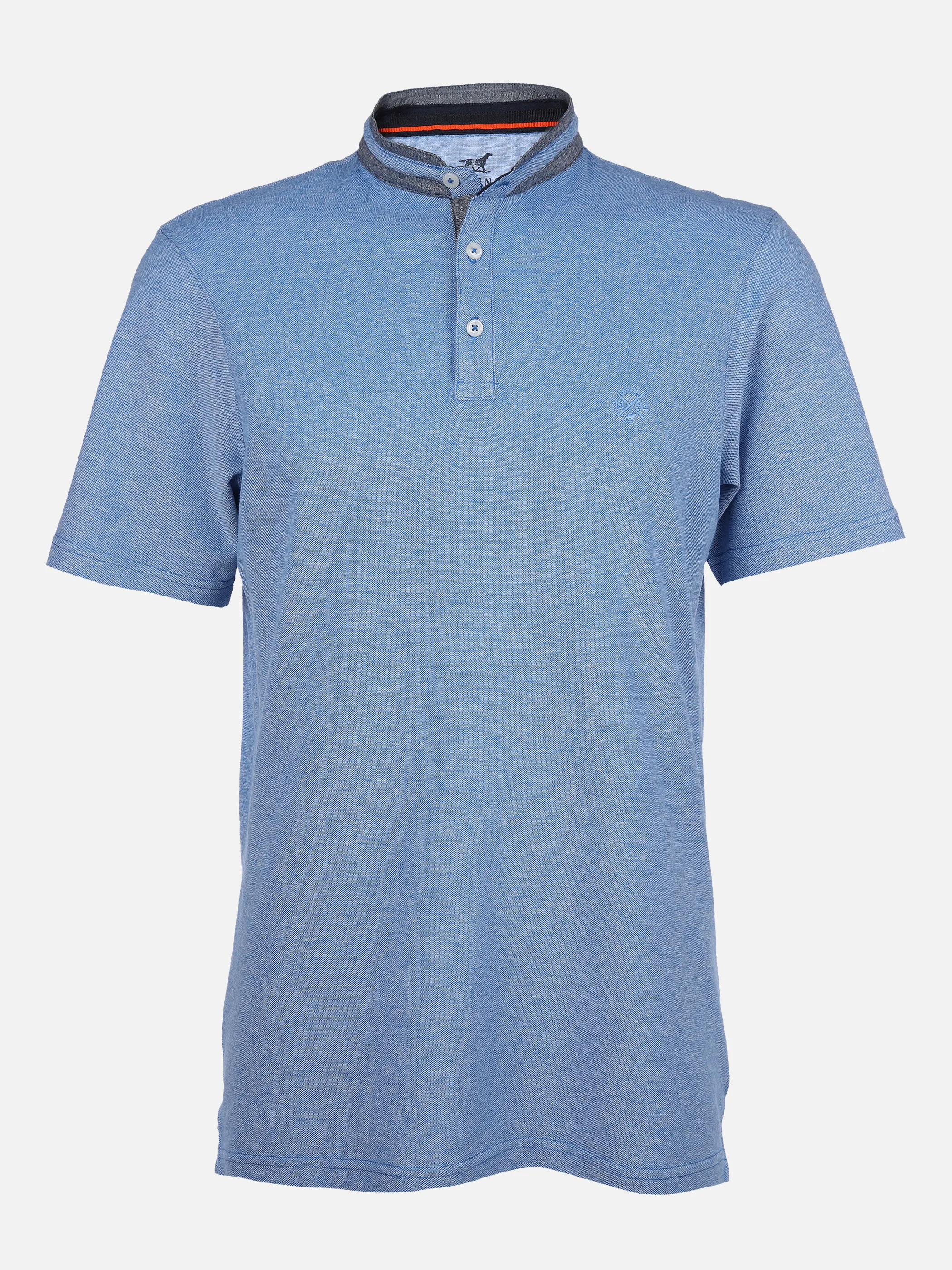 Jim Spencer He. Henleyshirt 1/2 Arm pique Blau 862101 BLUE MEL 1 Jim Spencer He. Henleyshirt 1/2 Arm pique Blau 862101 BLUE MEL 1