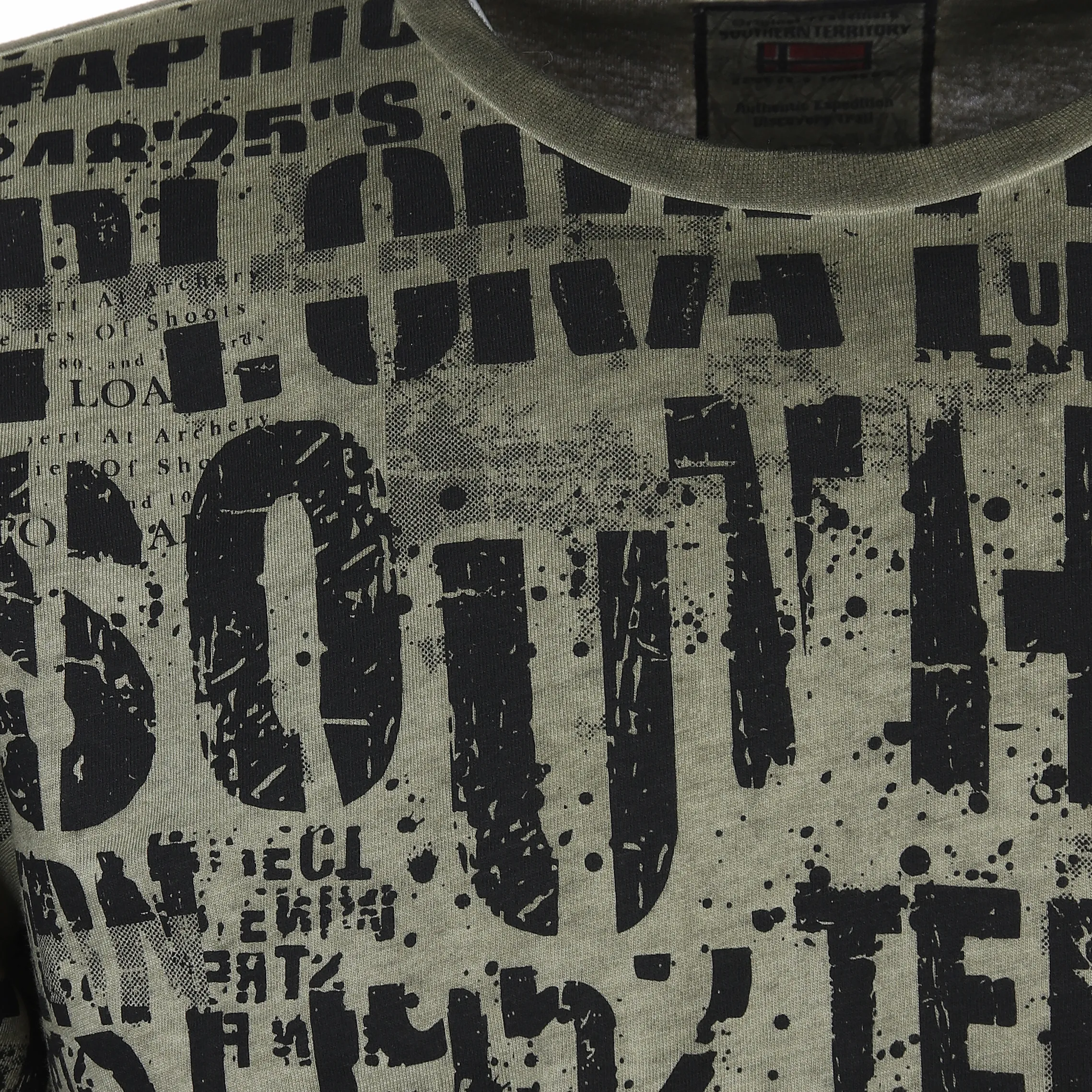 Southern Territory He. T-Shirt 1/2 Arm allover washer Oliv 885861 OLIVE 3 Southern Territory He. T-Shirt 1/2 Arm allover washer Oliv 885861 OLIVE 3