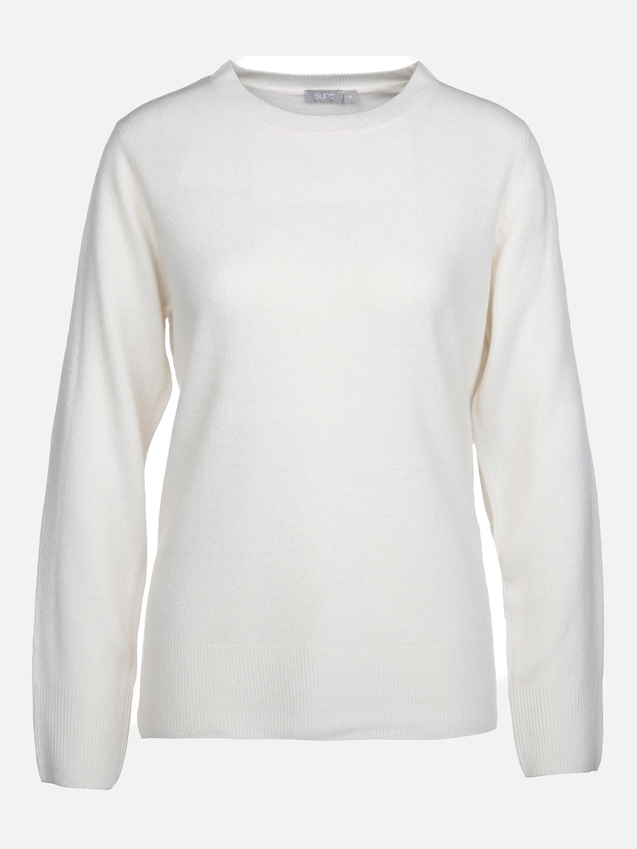 Sure Da-Rundhals-Pullover wie Cashm Weiß 856106 CREME 1 Sure Da-Rundhals-Pullover wie Cashm Weiß 856106 CREME 1