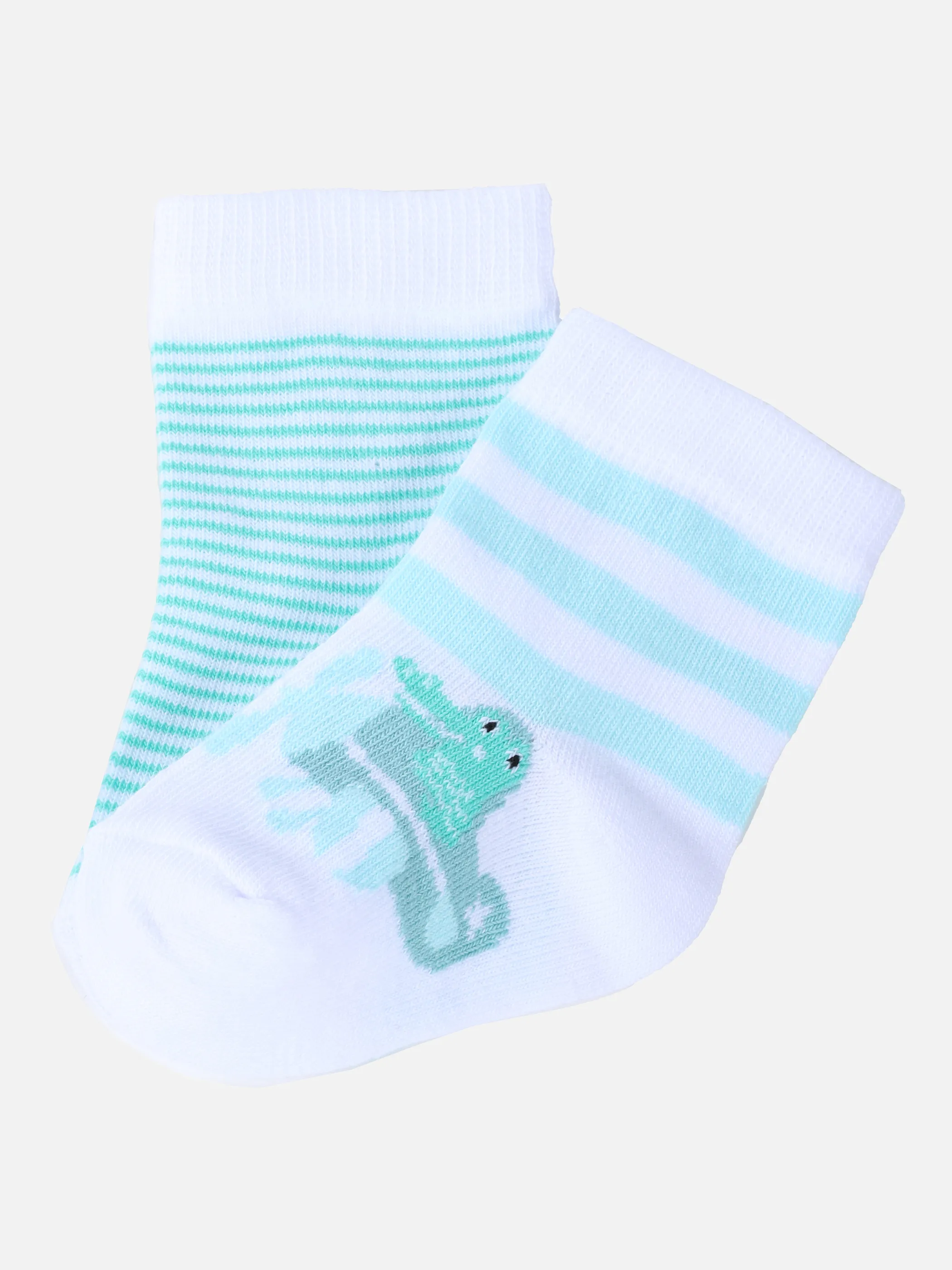 Bubble Gum BB Socken 2er Pack Kroko/Strif Grün 865096 MINT/GRAU 1