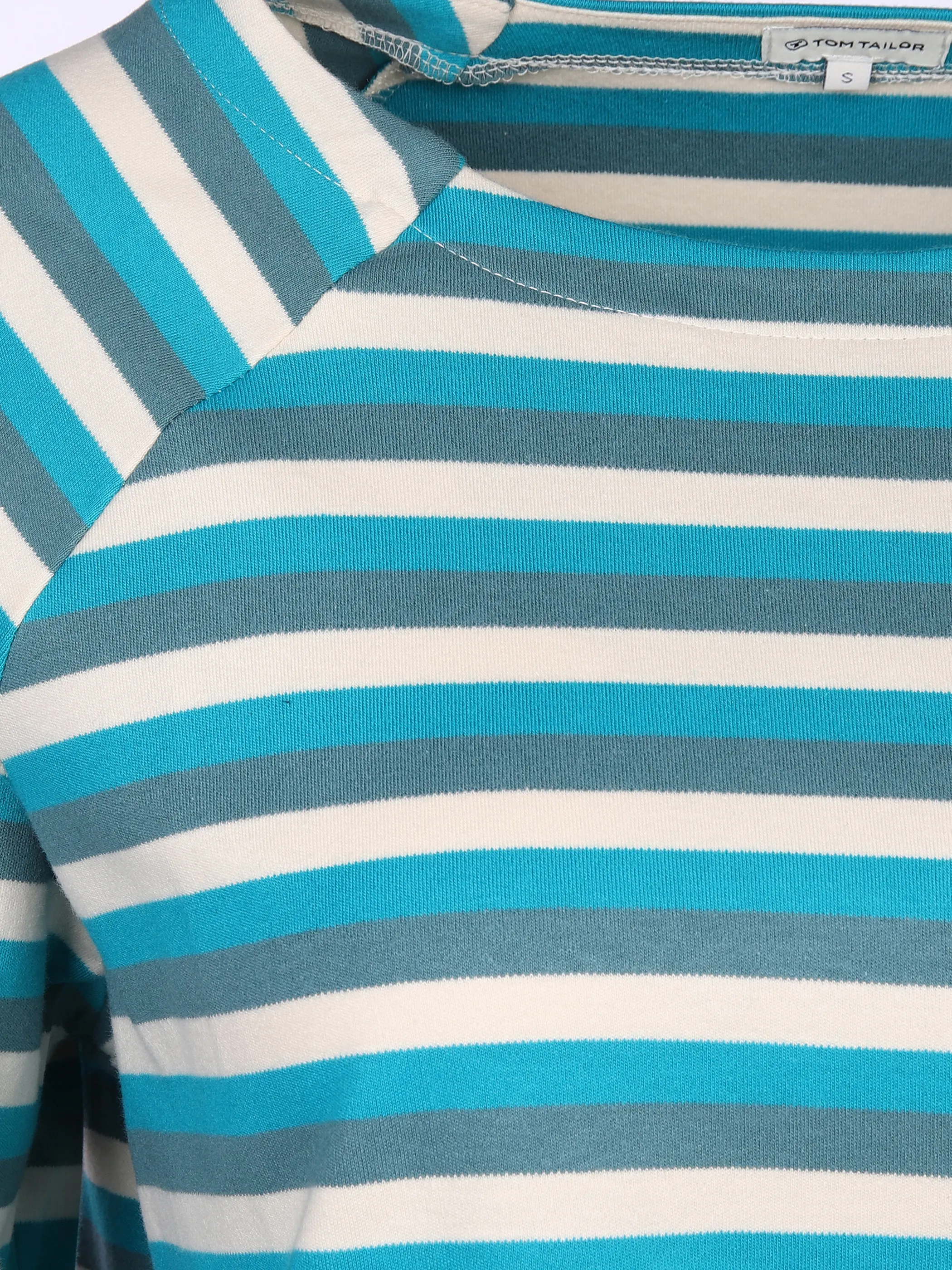 Tom Tailor 1034156 stripe boat neck T-shi Blau 872182 30724 3