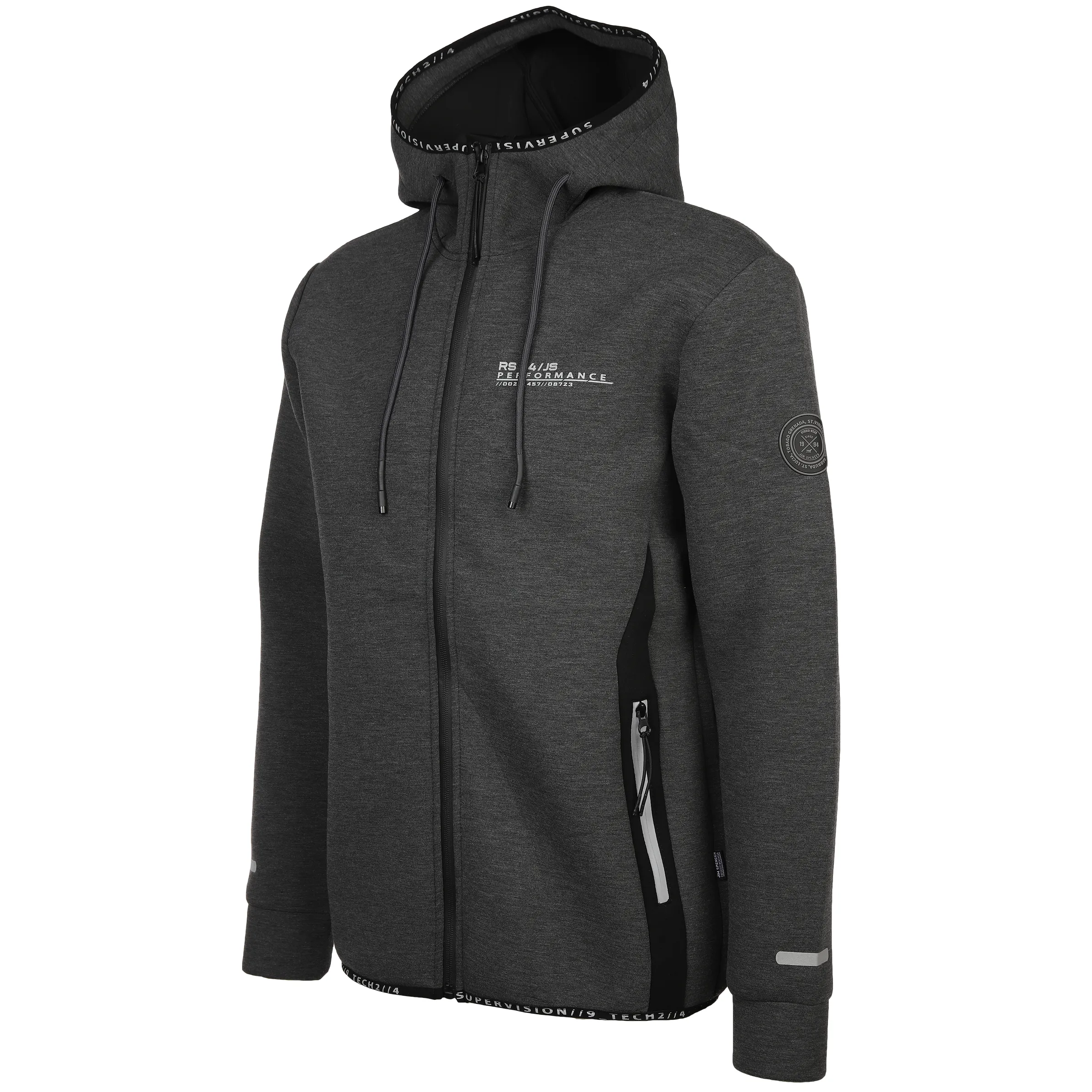 Jim Spencer He. Scubajacke Kapuze Grau 883313 GREY MEL 3 Jim Spencer He. Scubajacke Kapuze Grau 883313 GREY MEL 3