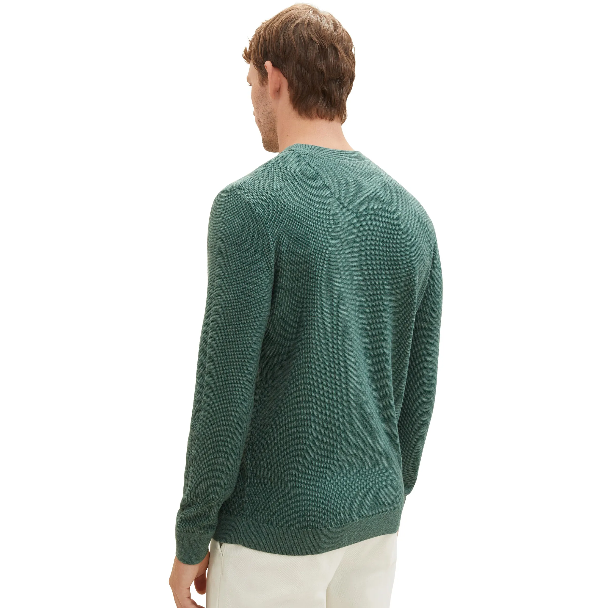 Tom Tailor 1038612 NOS structured crewneck knit Grün 884262 32619 2