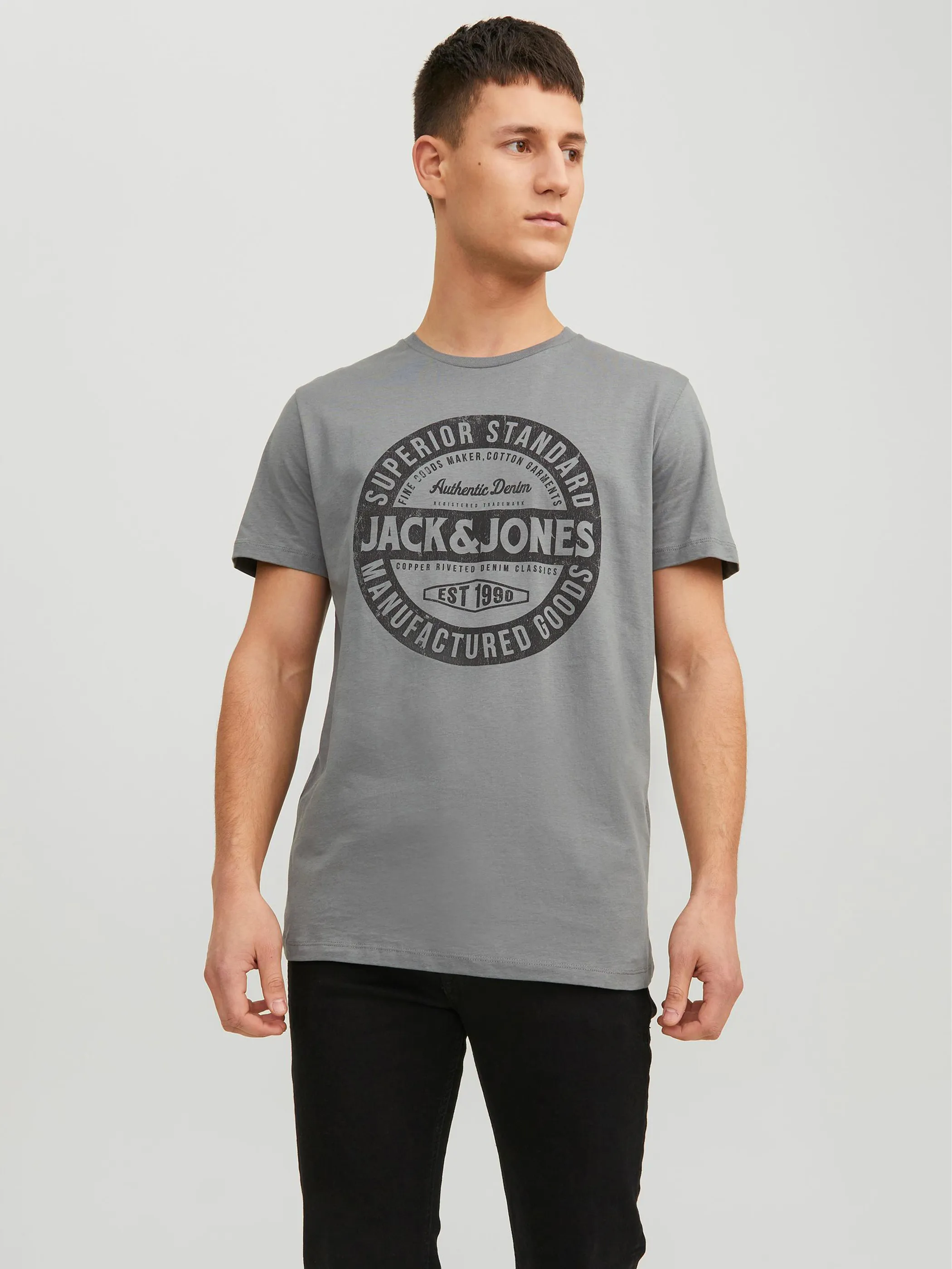 Jack Jones 12232972 JJEJEANS TEE SS O-NEC Grau 878878 176674 3 Jack Jones 12232972 JJEJEANS TEE SS O-NEC Grau 878878 176674 3