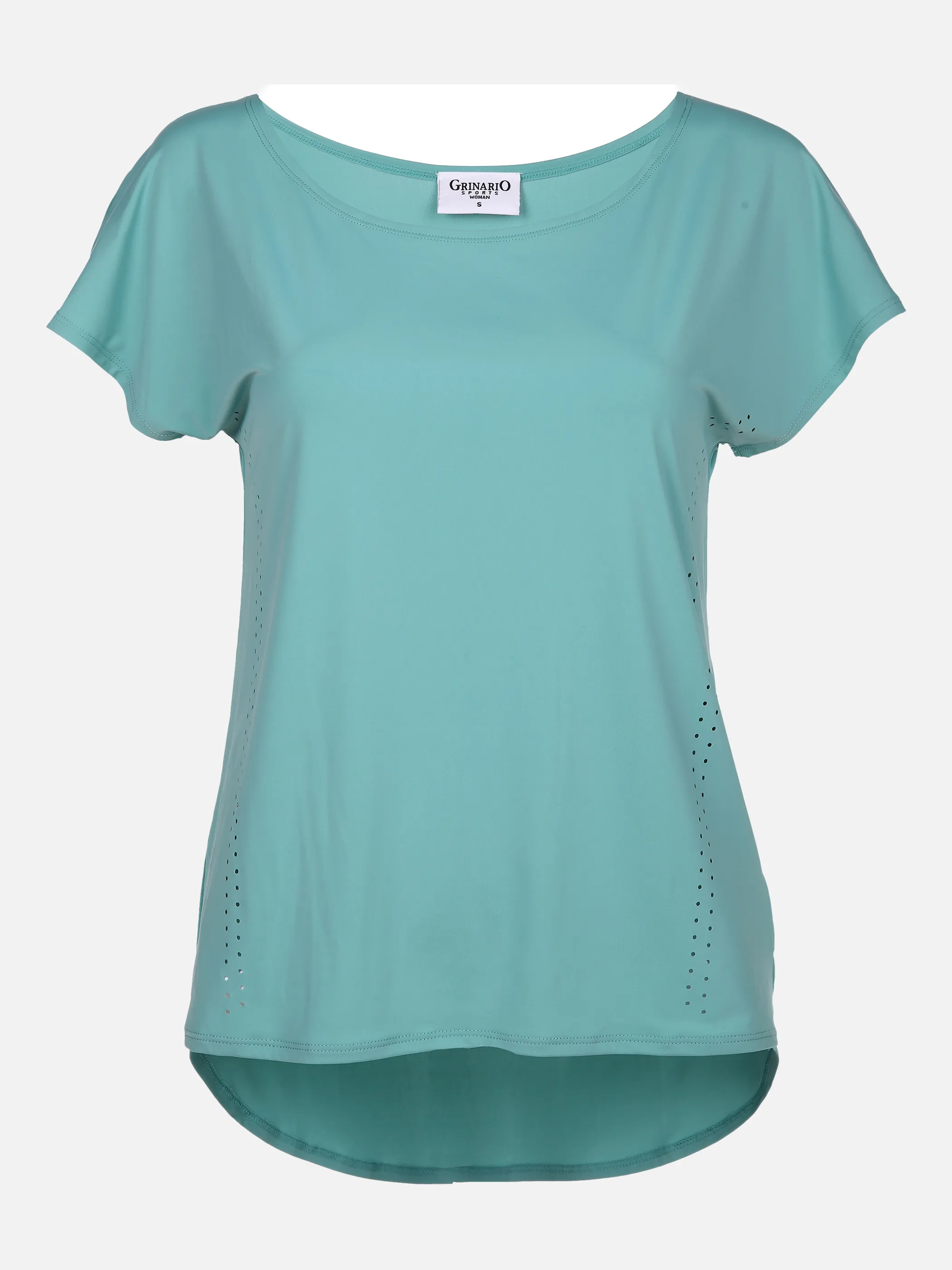 Grinario Sports Da-Sport-T-Shirt, Rundhals Grün 851875 GREEN 1 Grinario Sports Da-Sport-T-Shirt, Rundhals Grün 851875 GREEN 1