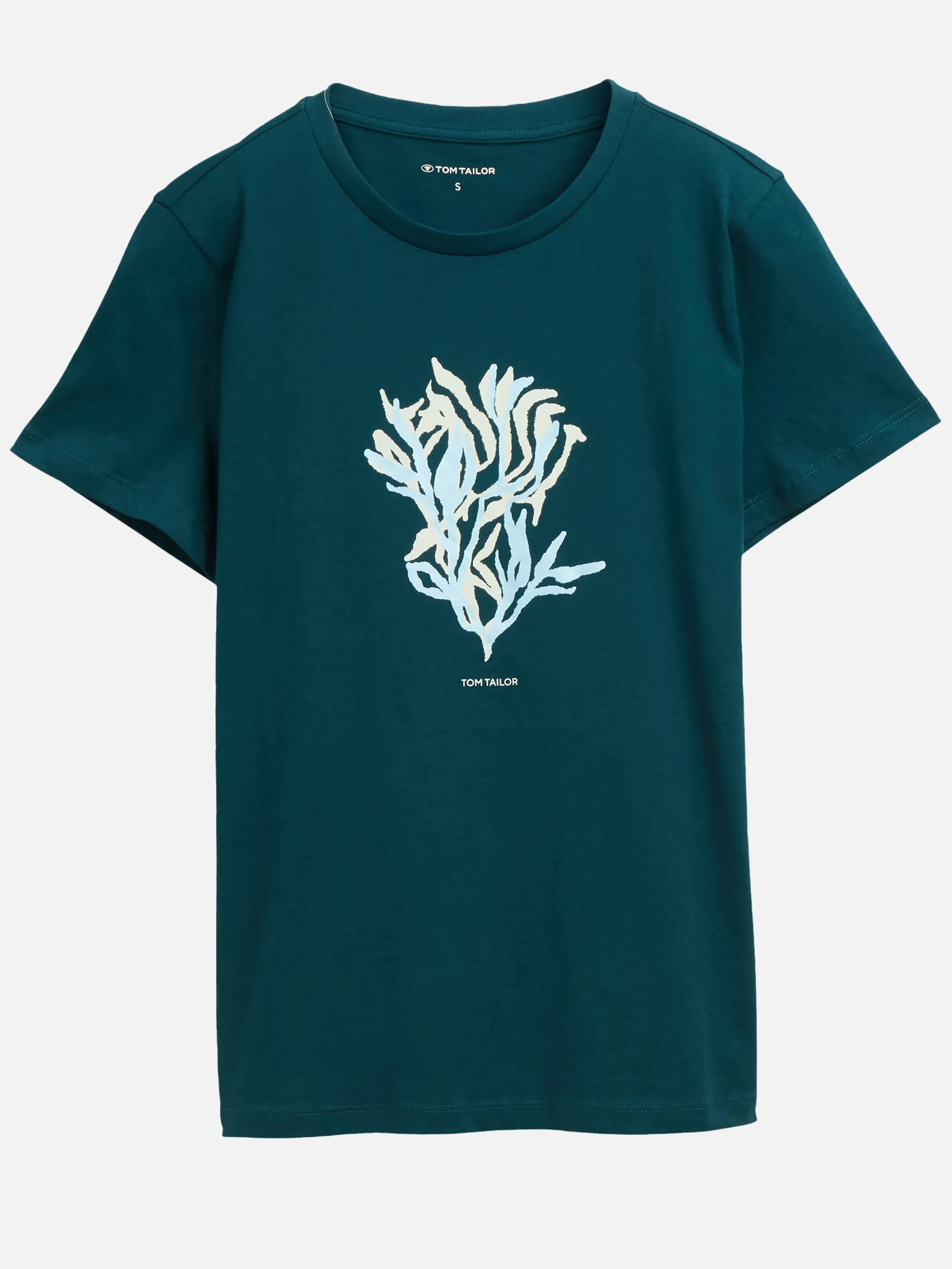 Tom Tailor 1046437 T-shirt basic with print Grün 910035 27528 1