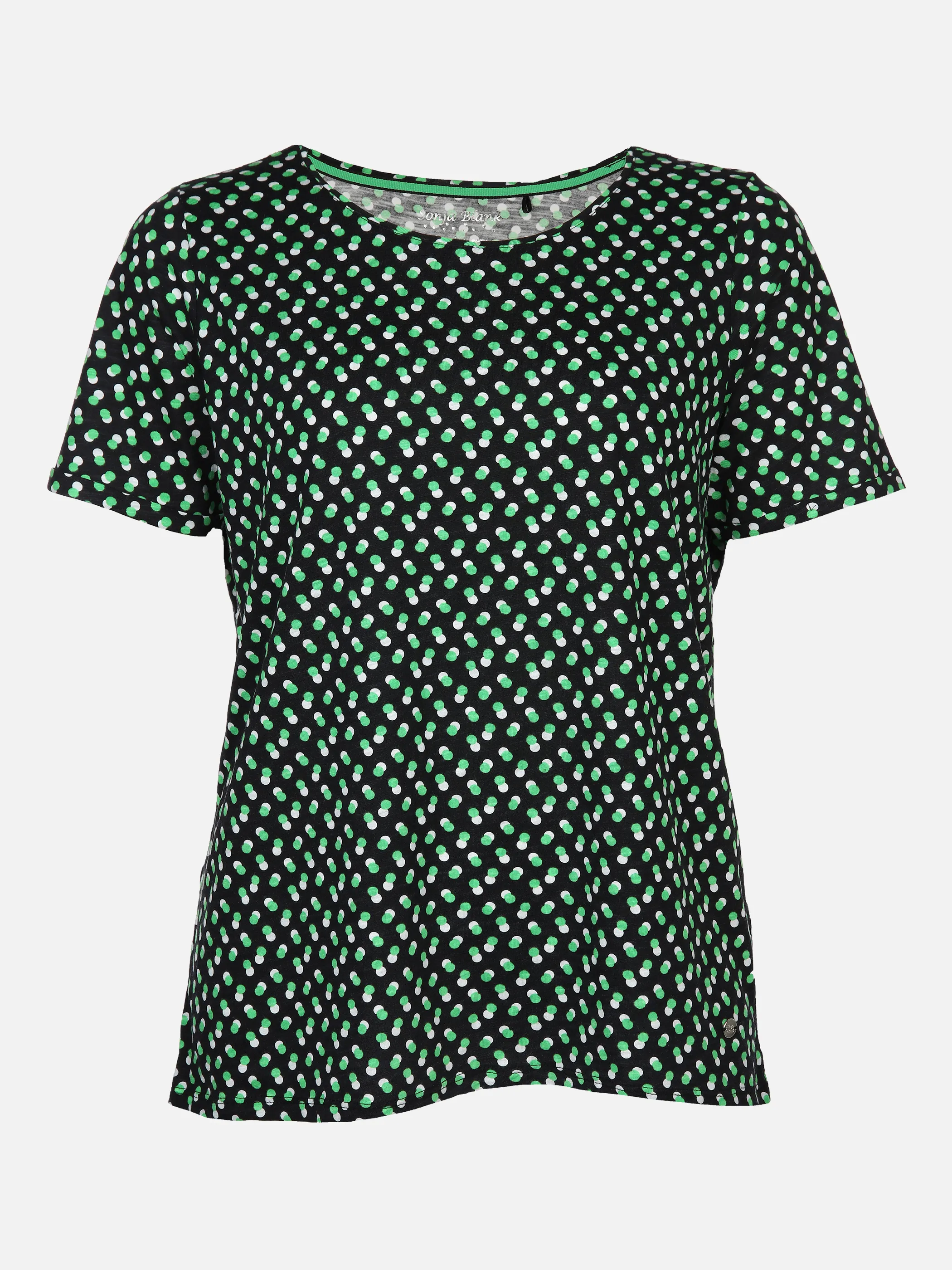 Sonja Blank Da-gr.Gr. Alloverprintshirt Schwarz 873326 SCHW/GRÜ 1 Sonja Blank Da-gr.Gr. Alloverprintshirt Schwarz 873326 SCHW/GRÜ 1