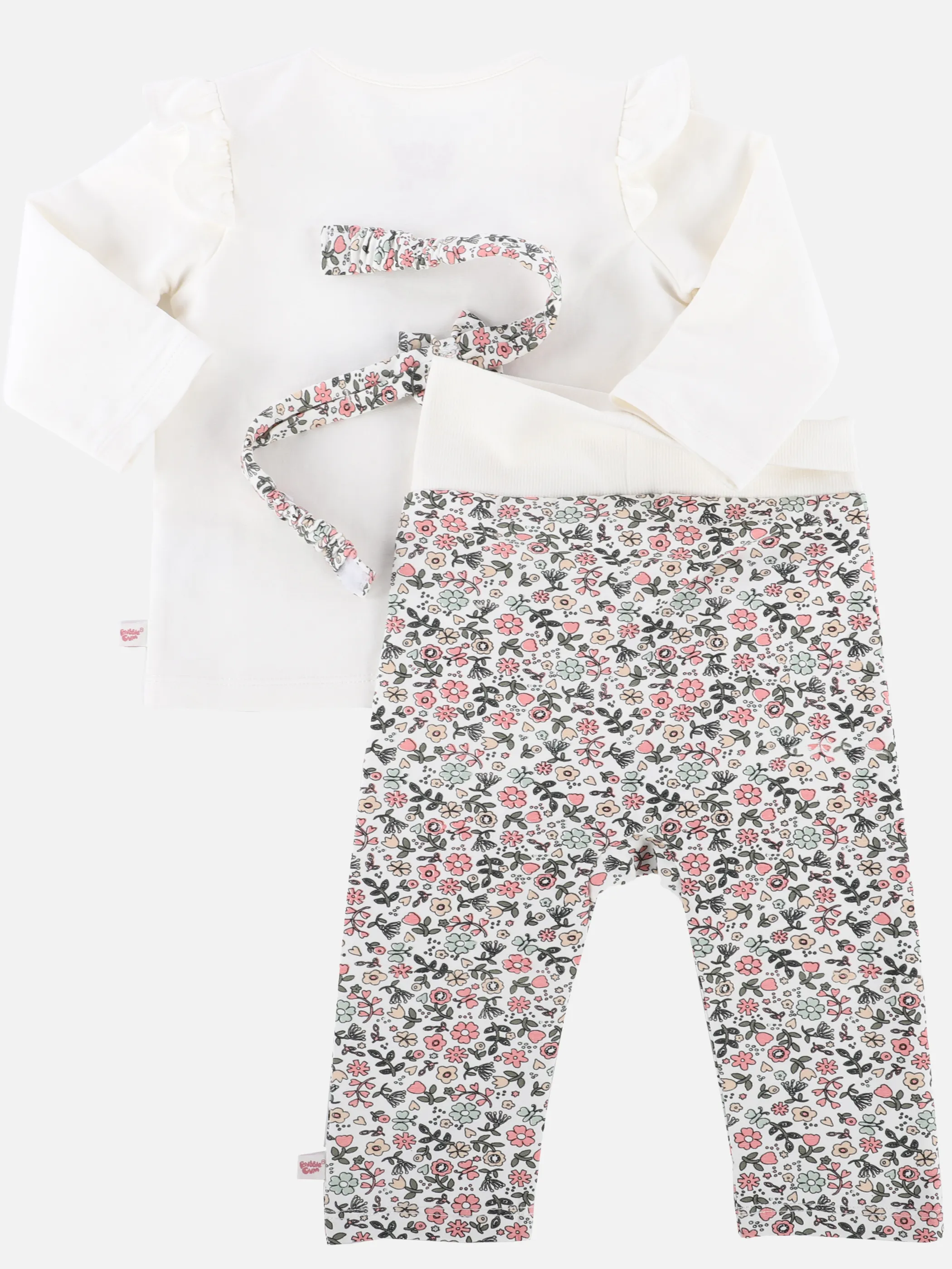 Bubble Gum BM 3tlg Set Sweatshirt mit Pants und Haarband Weiß 890176 WEIß/ AOP 2