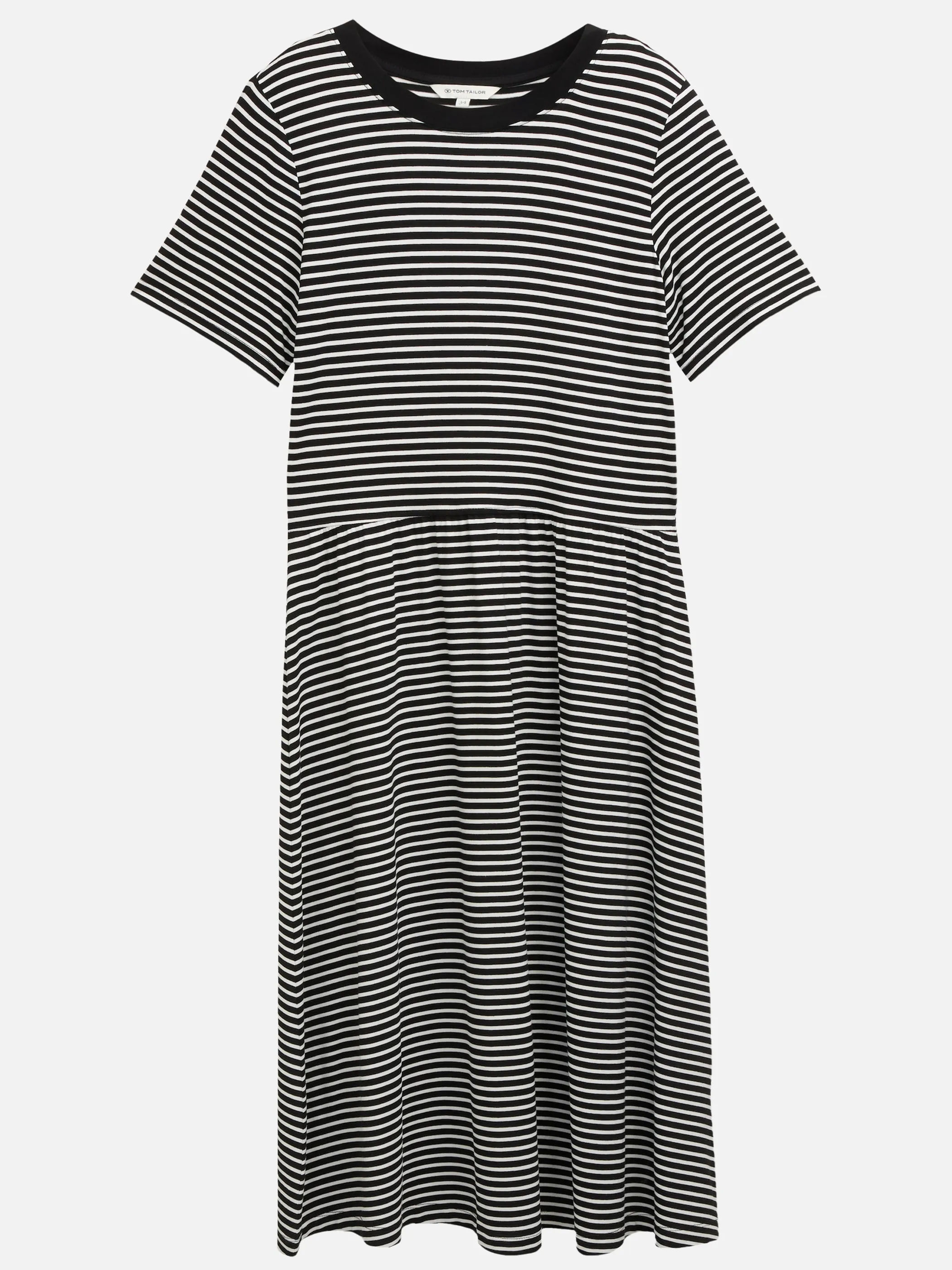 Tom Tailor 1046490 dress jersey striped Schwarz 910040 38780 1