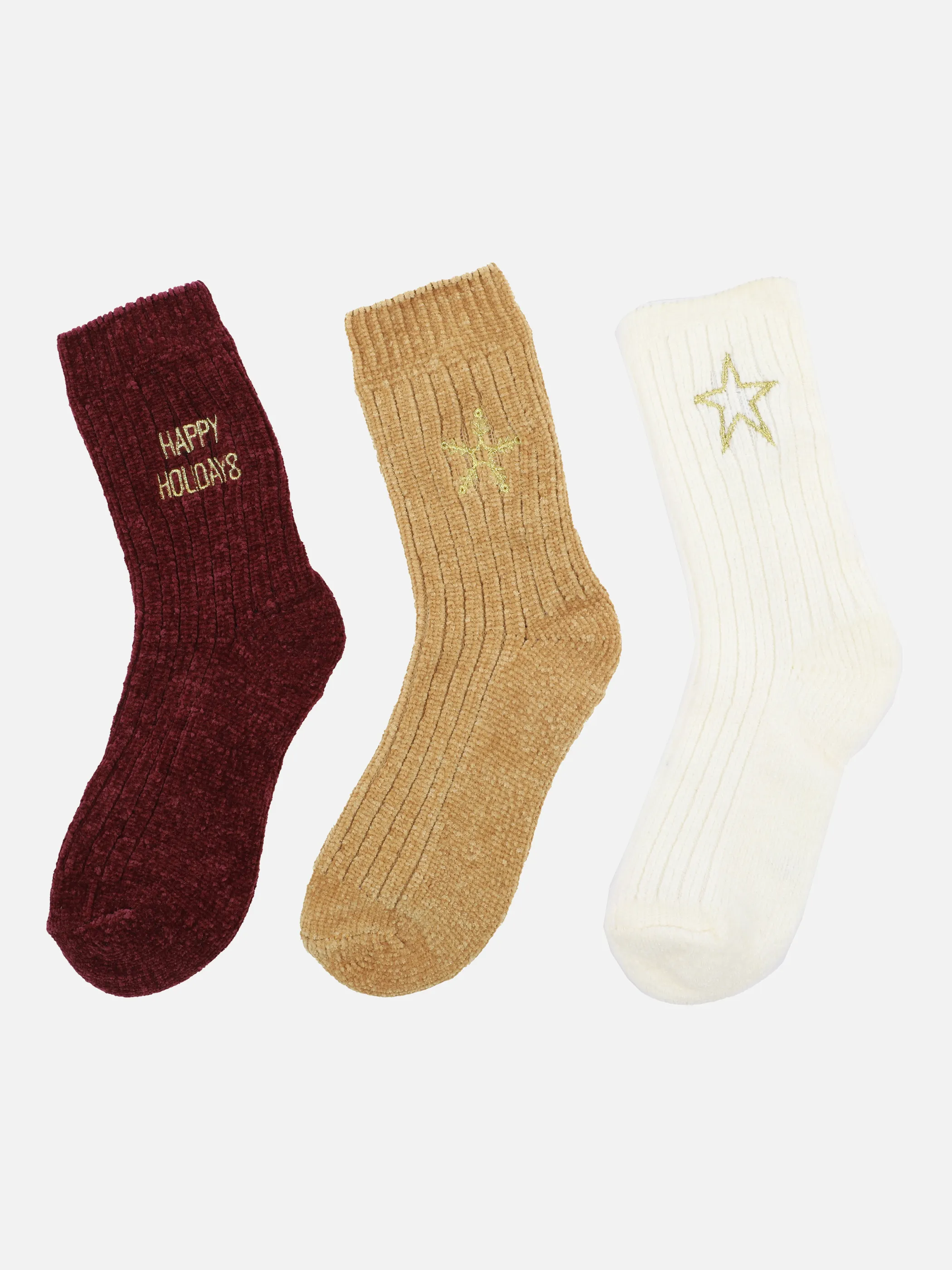 Da Chenille Ripp Socken 3er Pa Weiß 870391 WEIß/ROT 1 Da Chenille Ripp Socken 3er Pa Weiß 870391 WEIß/ROT 1