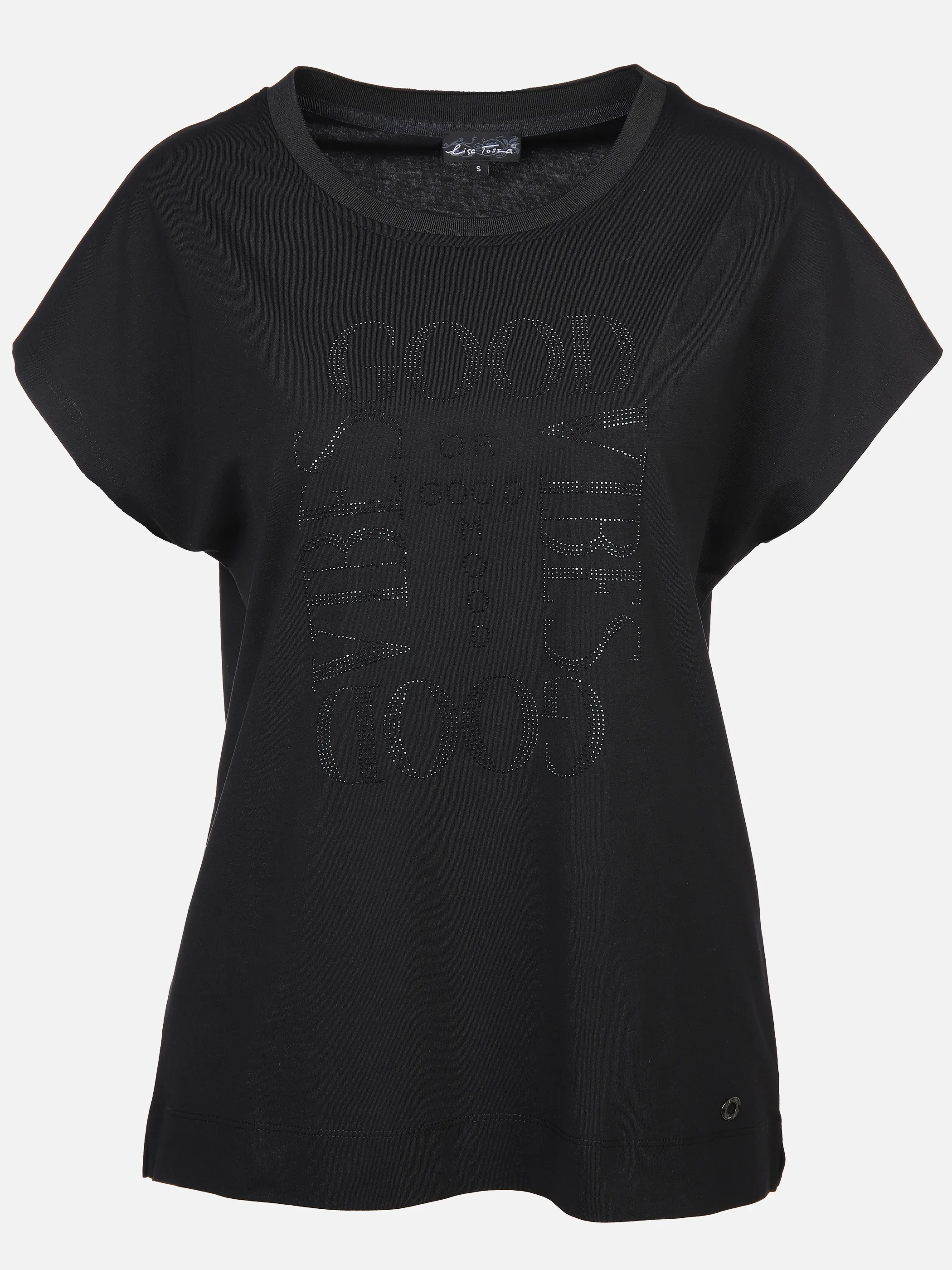 Lisa Tossa Da-T-Shirt m. Straßapplikation Schwarz 893032 BLACK 1