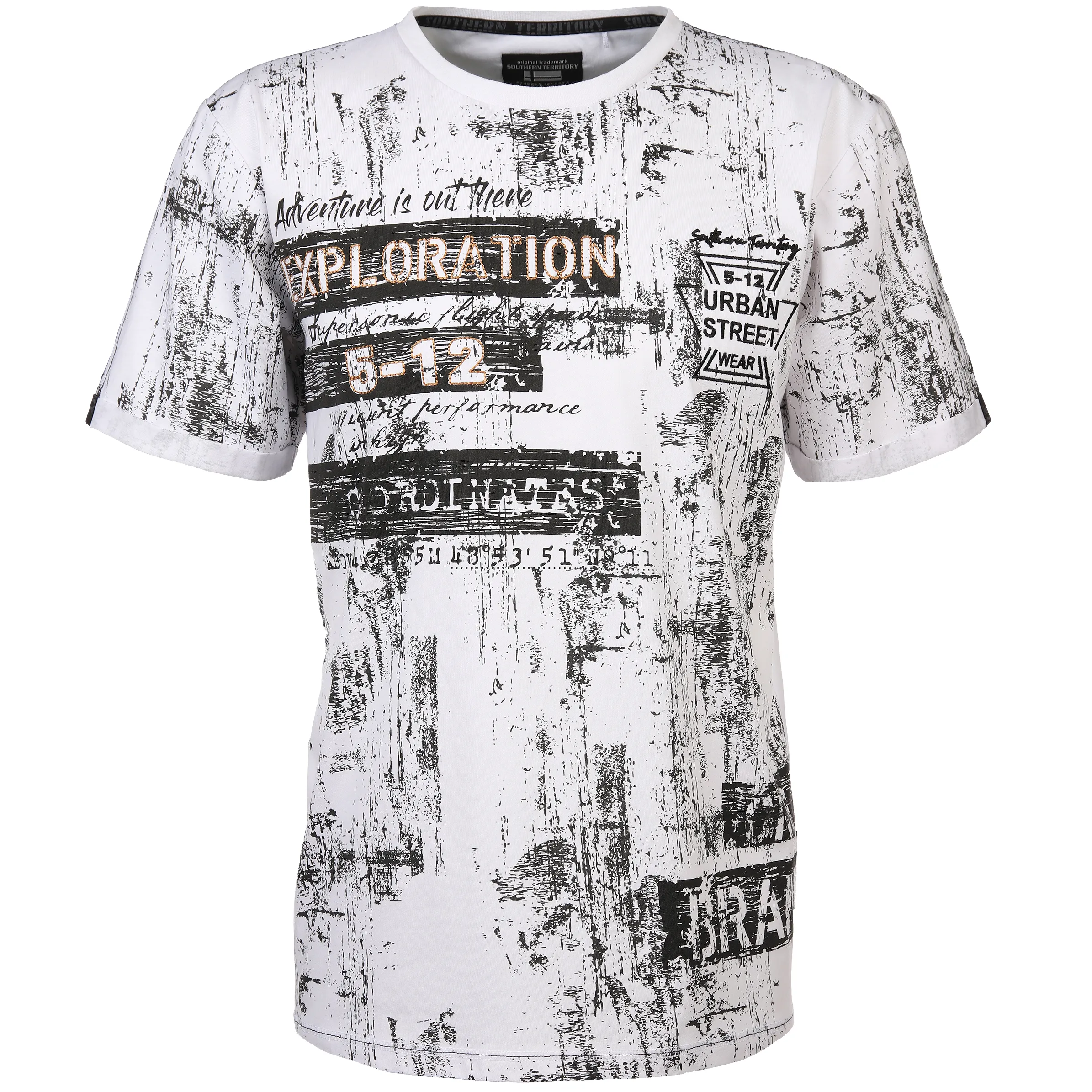 Southern Territory He. T-Shirt 1/2 Arm allover Weiß 881712 WEIß 1 Southern Territory He. T-Shirt 1/2 Arm allover Weiß 881712 WEIß 1