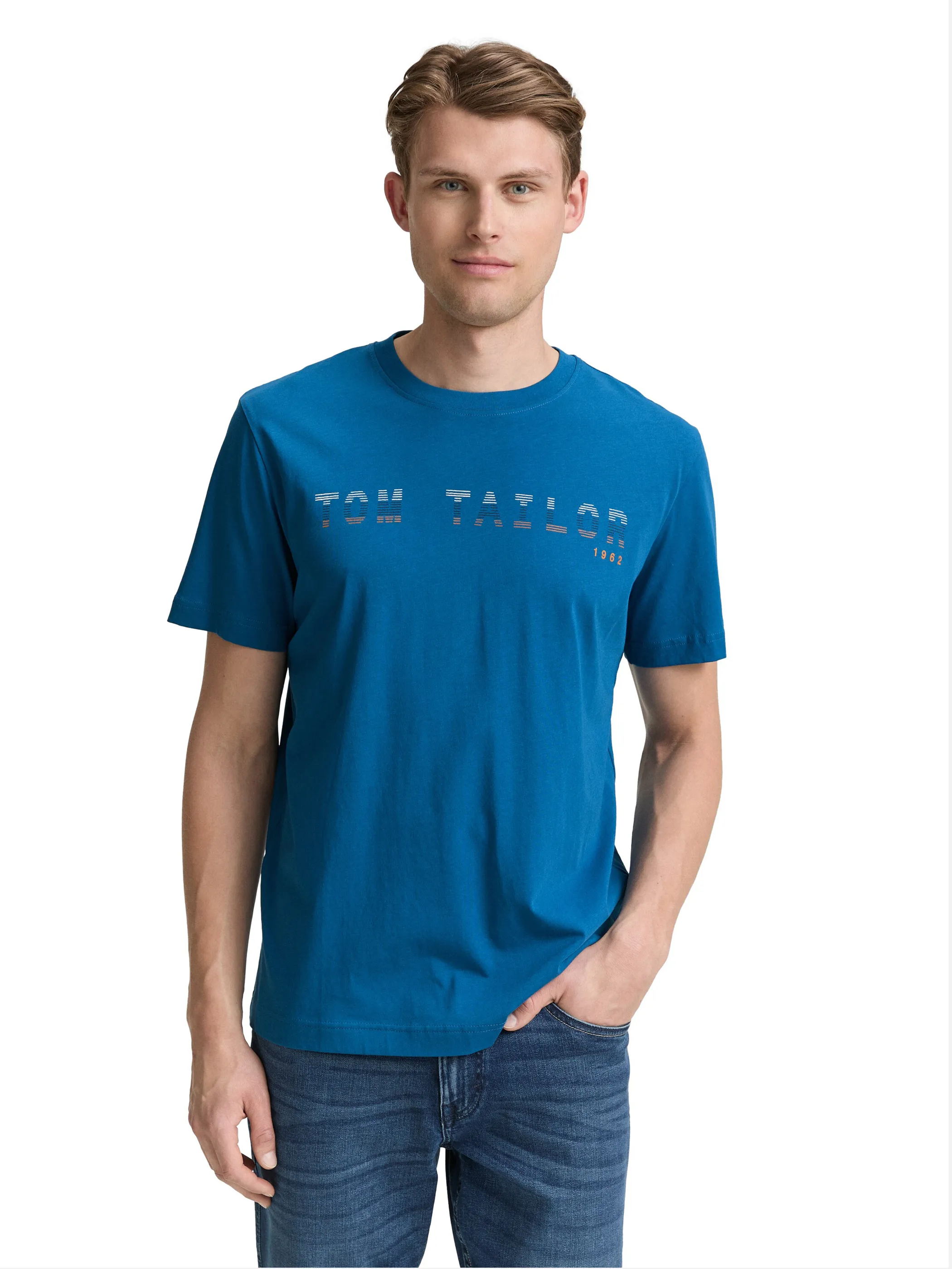 Tom Tailor 1046789 t-shirt with print Türkis 910584 28857 3