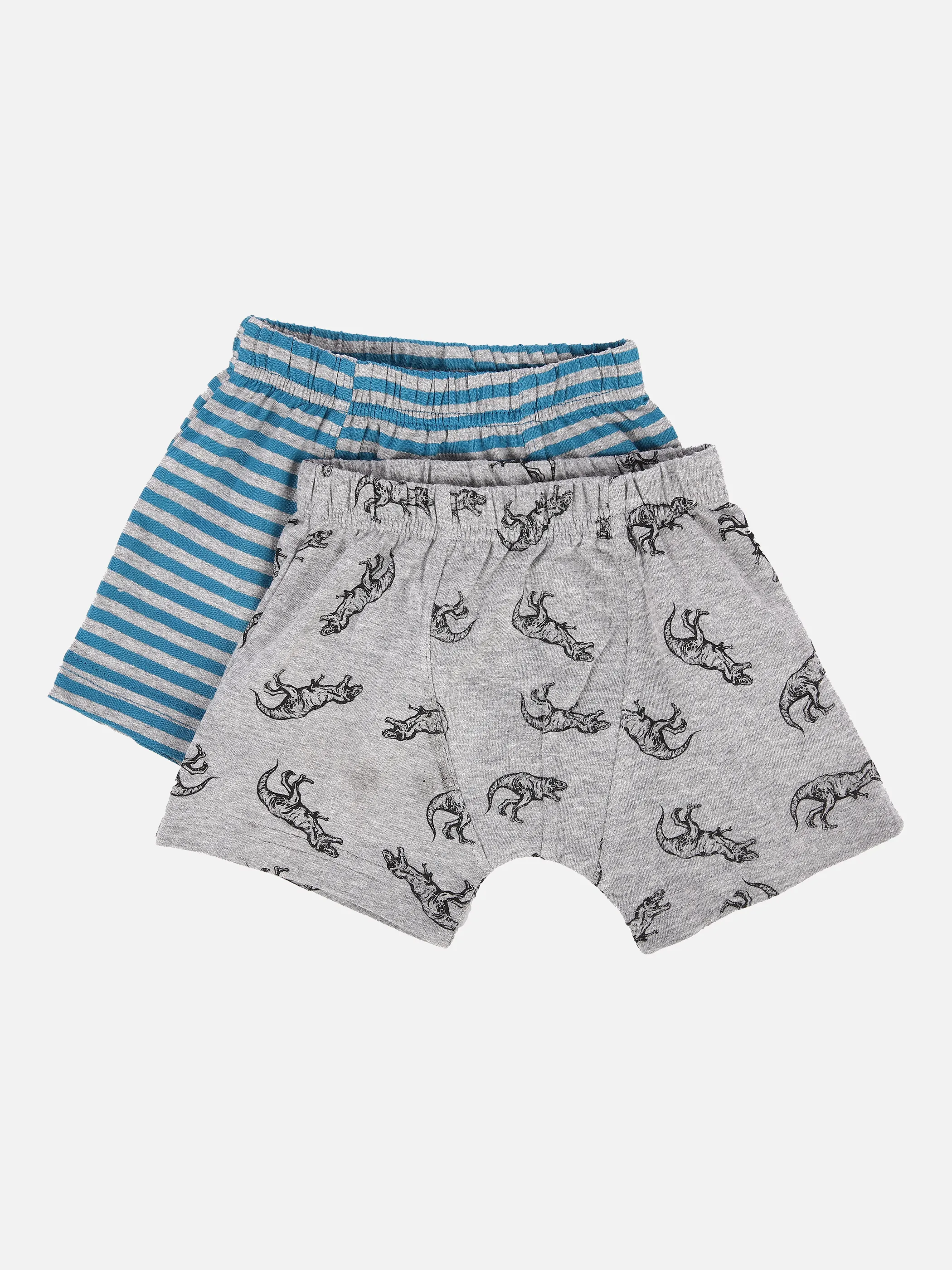 Stop + Go Kn. Shorts 2er Set T-Rex AOP/S Grau 851056 GREY/BLUE 1 Stop + Go Kn. Shorts 2er Set T-Rex AOP/S Grau 851056 GREY/BLUE 1
