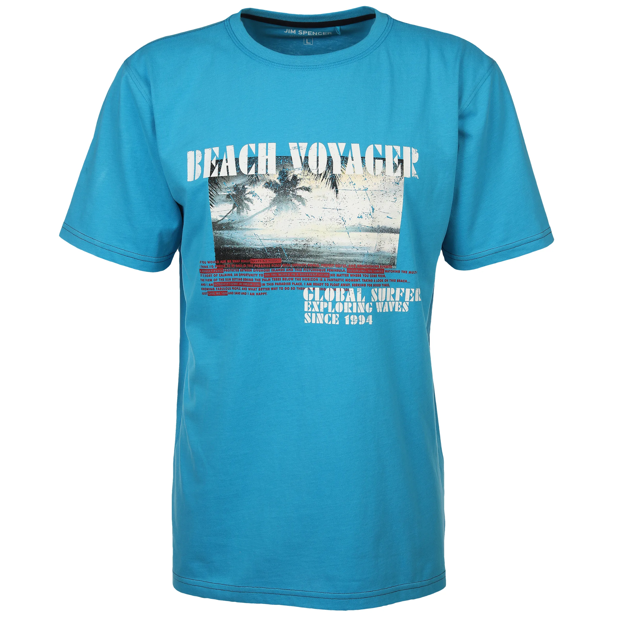Jim Spencer He. T-Shirt 1/2 Arm Druck Türkis 876083 AQUA 1 Jim Spencer He. T-Shirt 1/2 Arm Druck Türkis 876083 AQUA 1