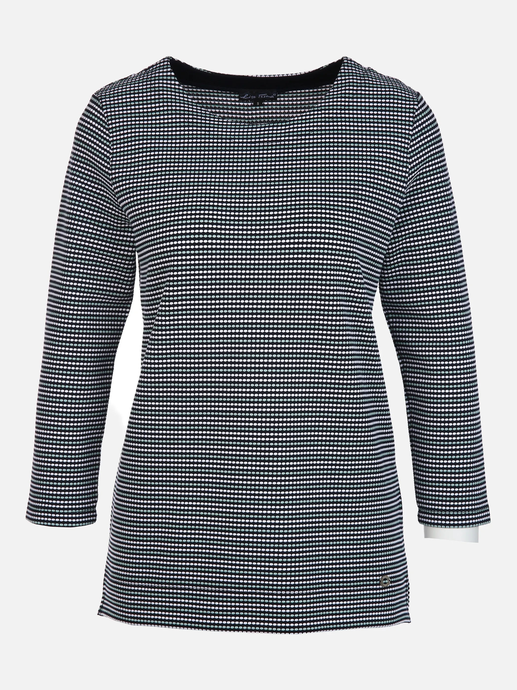 Lisa Tossa Da-Struktursweatshirt 3/4 Arm Grün 850820 SALBEI GEM 1