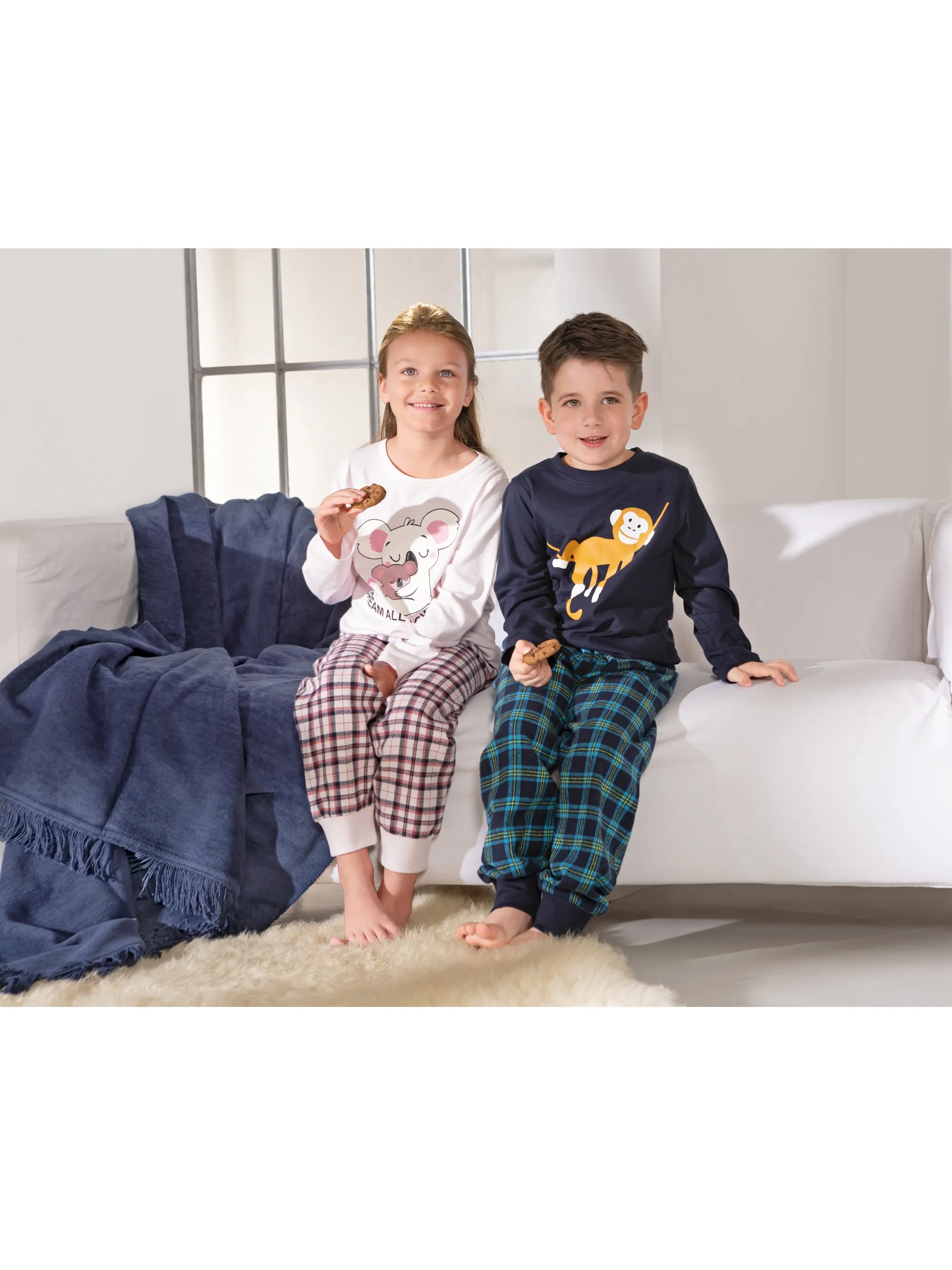 Stop + Go KJ Pyjama lang Affendruck Hose Blau 881317 NAVY 4