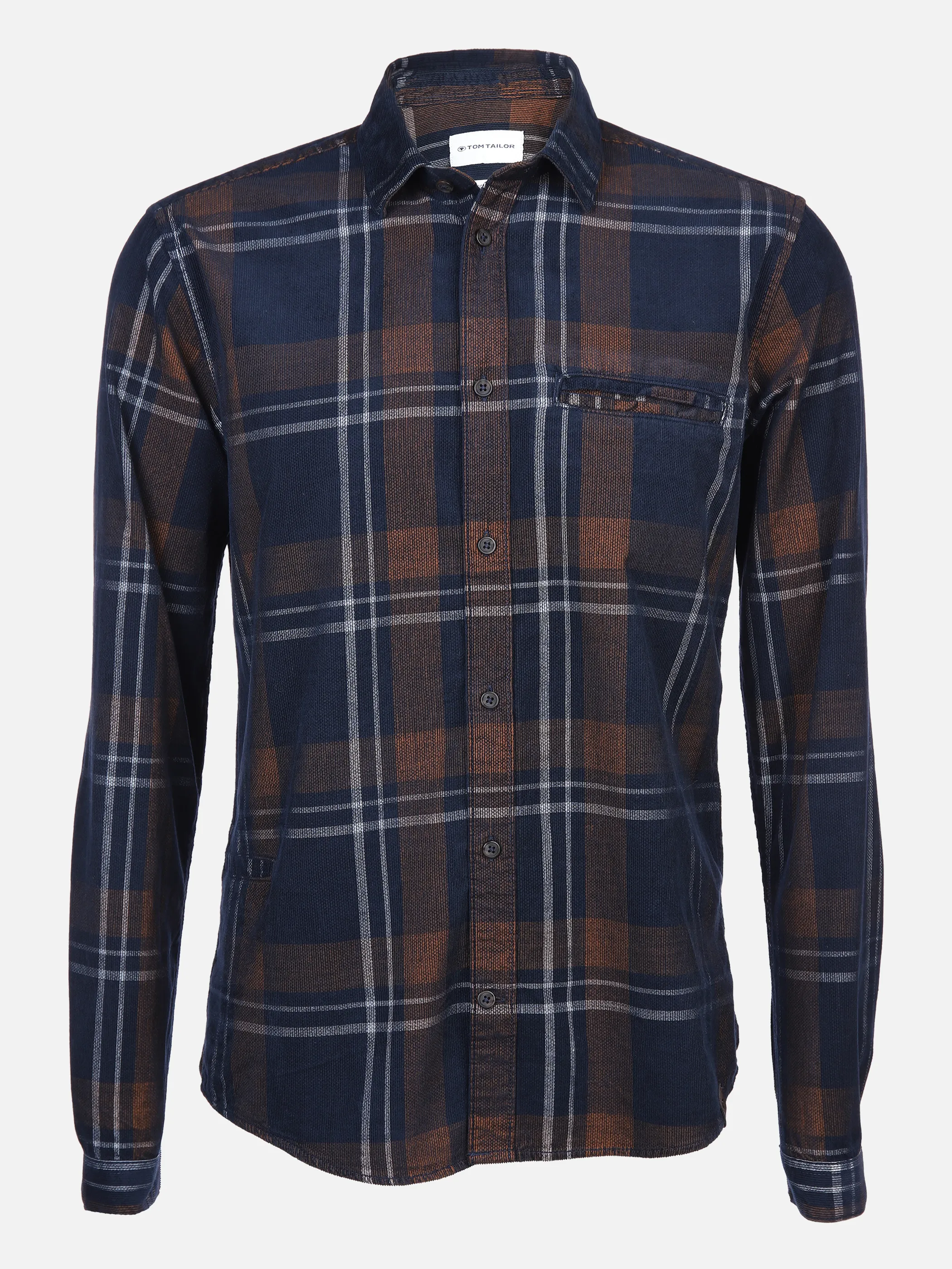 Tom Tailor 1032358 checked corduroy shirt Blau 869531 30208 1 Tom Tailor 1032358 checked corduroy shirt Blau 869531 30208 1