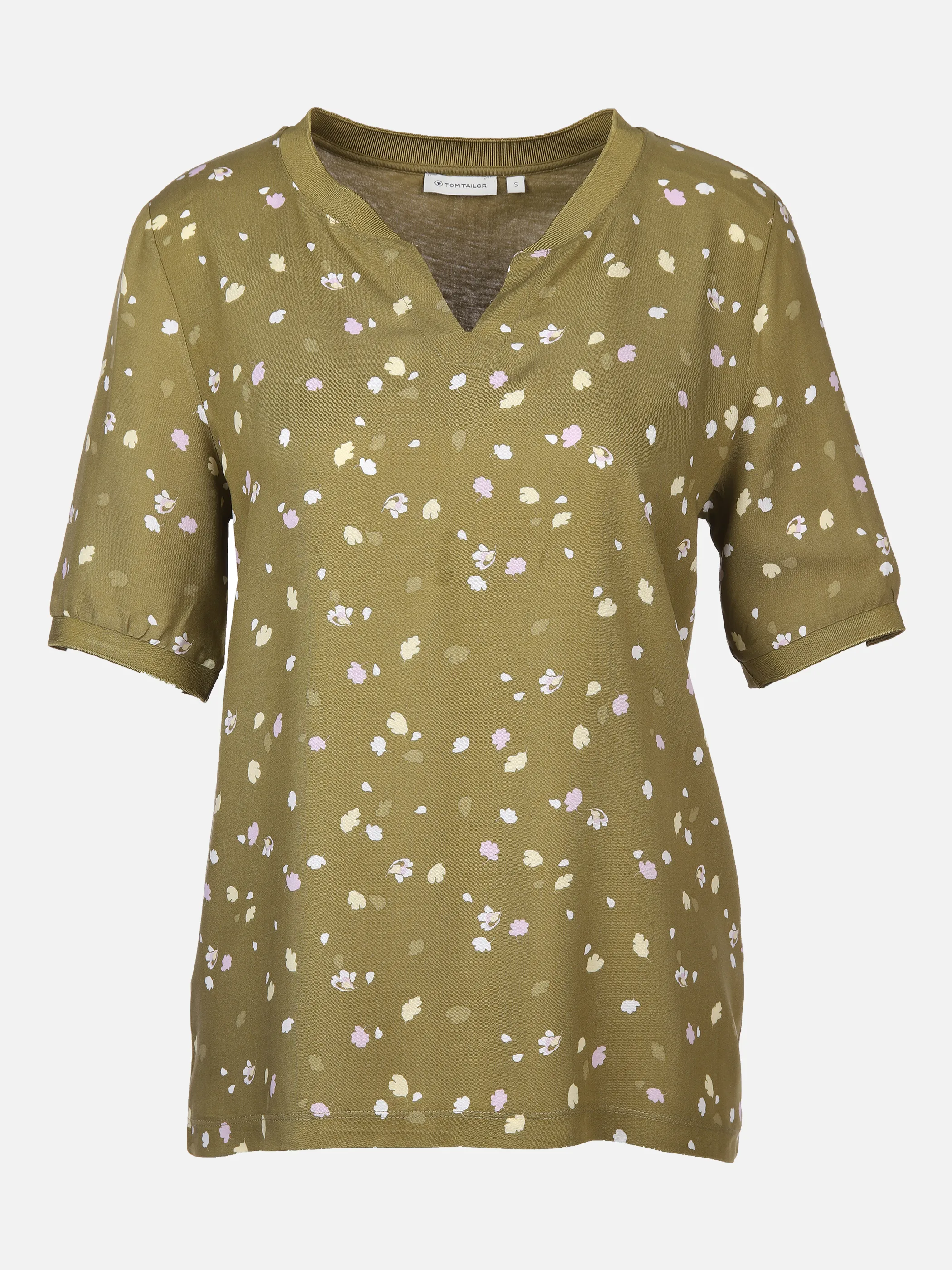 Tom Tailor 1030486 T-shirt fabric mix Grün 861067 29156 1 Tom Tailor 1030486 T-shirt fabric mix Grün 861067 29156 1
