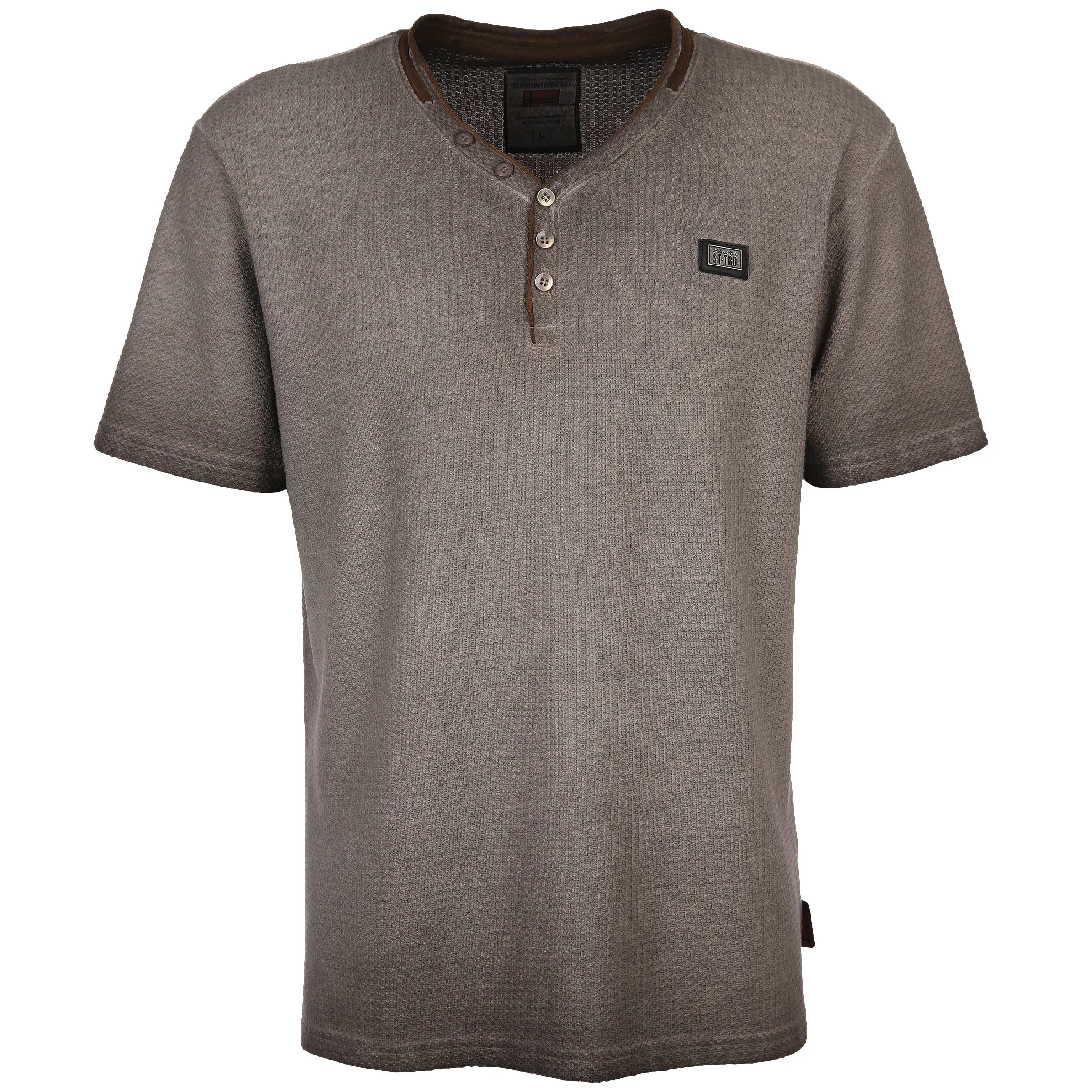 Southern Territory He. Henleyshirt 1/2 Arm suede 2in1 Silber 886498 STONE 1 Southern Territory He. Henleyshirt 1/2 Arm suede 2in1 Silber 886498 STONE 1