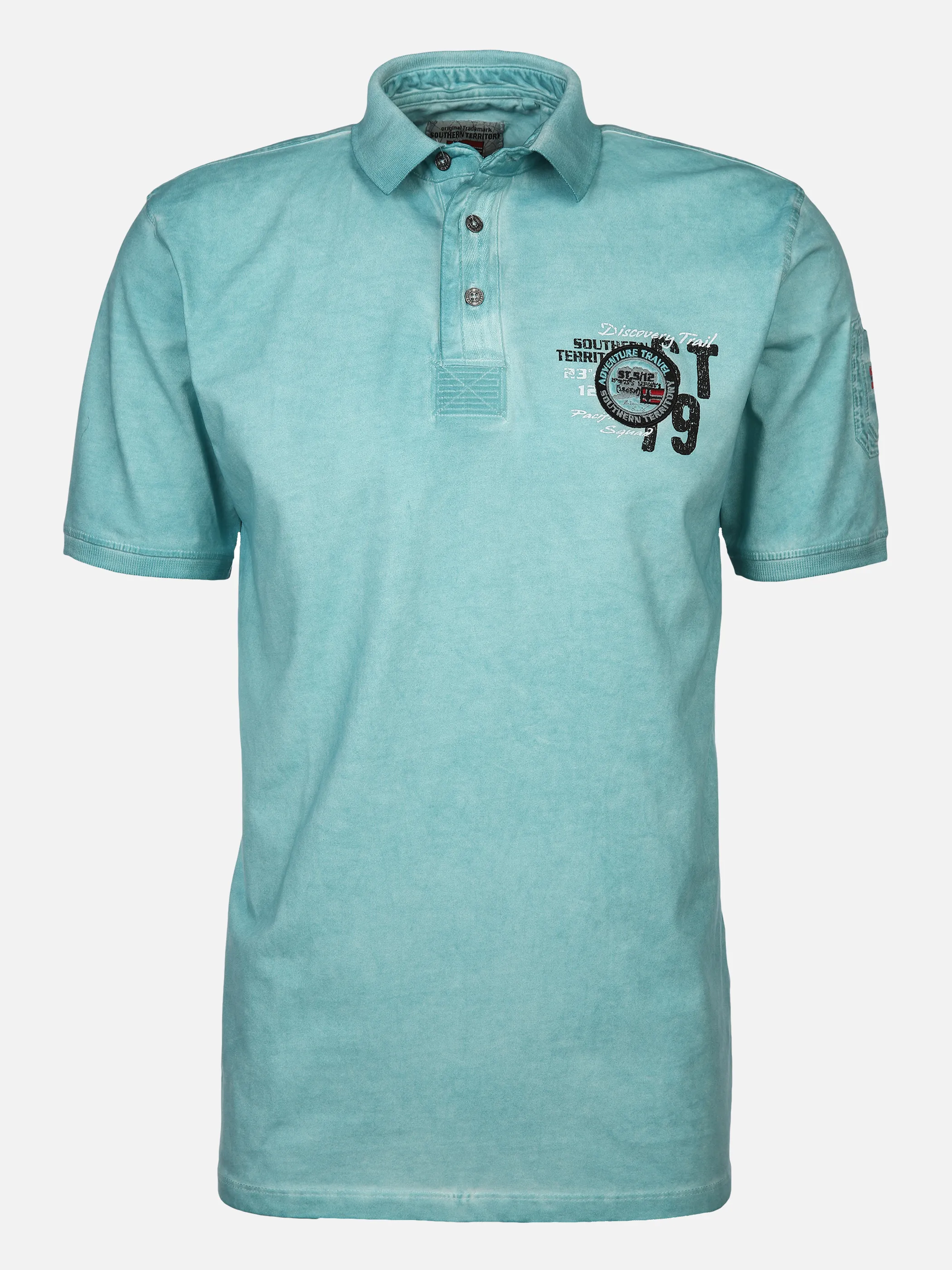 Southern Territory He. Poloshirt 1/2 Arm Blau 873019 AQUA 1