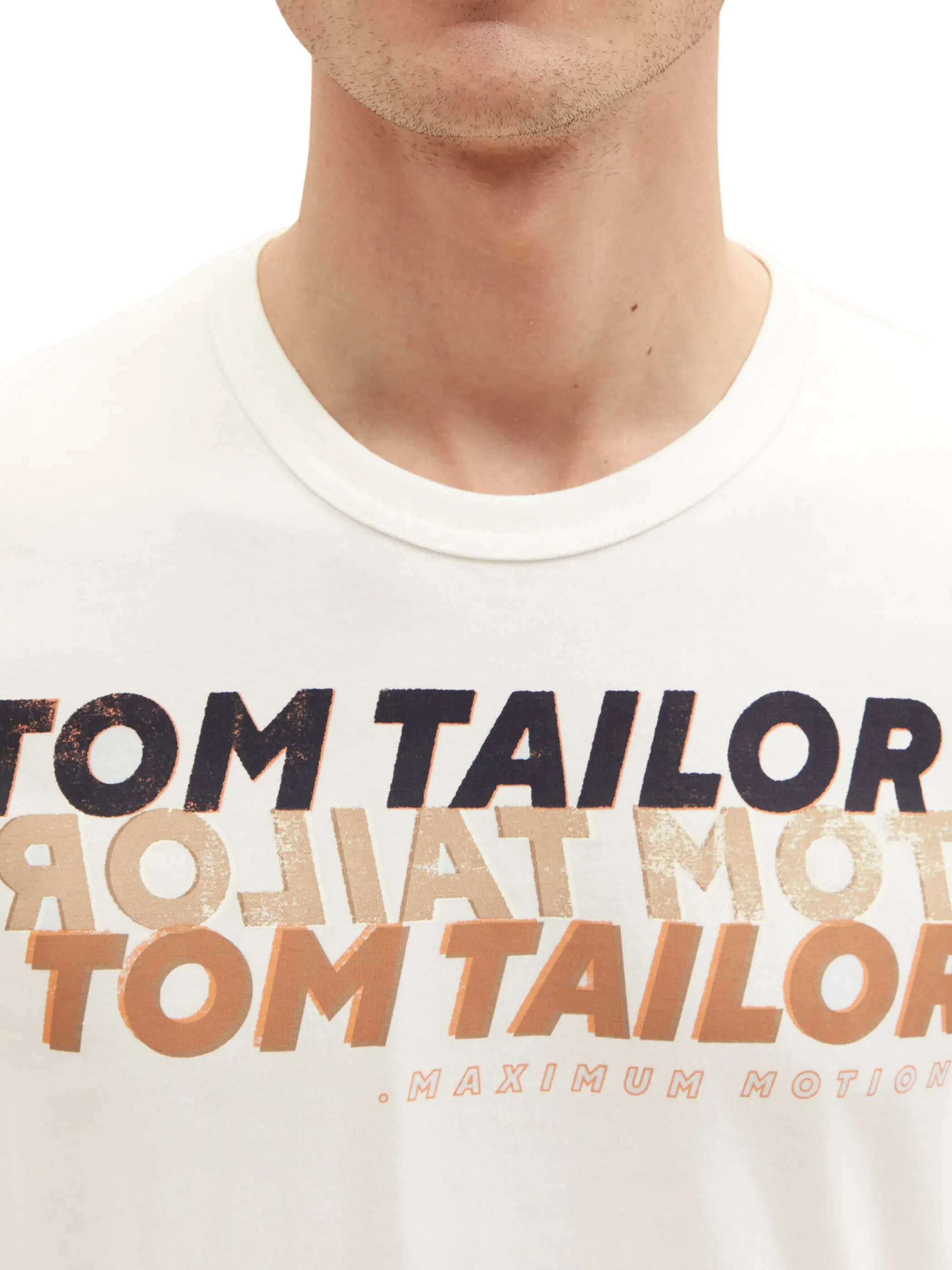 Tom Tailor 1036426 wording logo print t-shirt Weiß 880537 10332 3