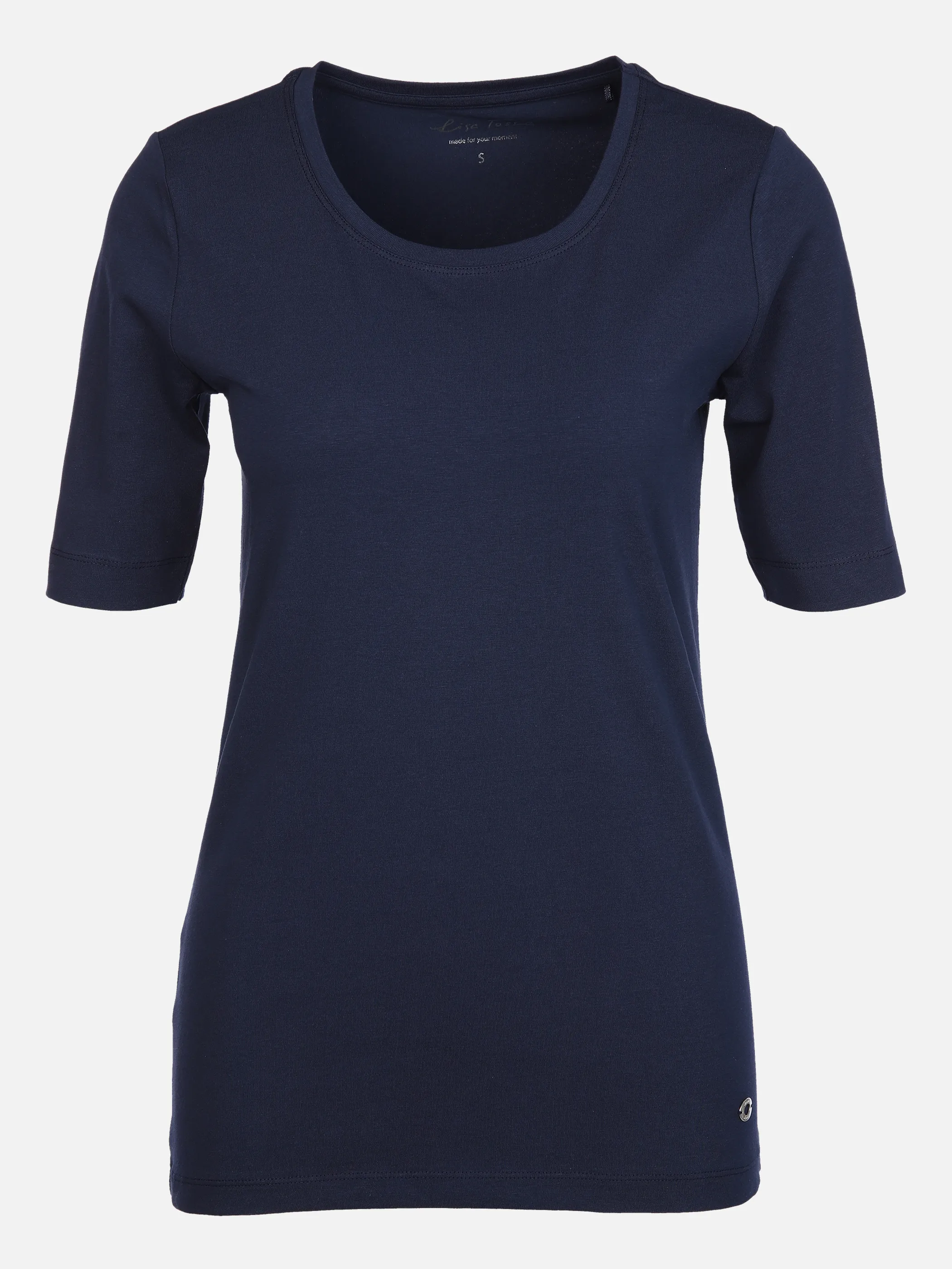 Lisa Tossa Da-Basic-T-Shirt m. Rundhals Blau 851521 MARINE 1
