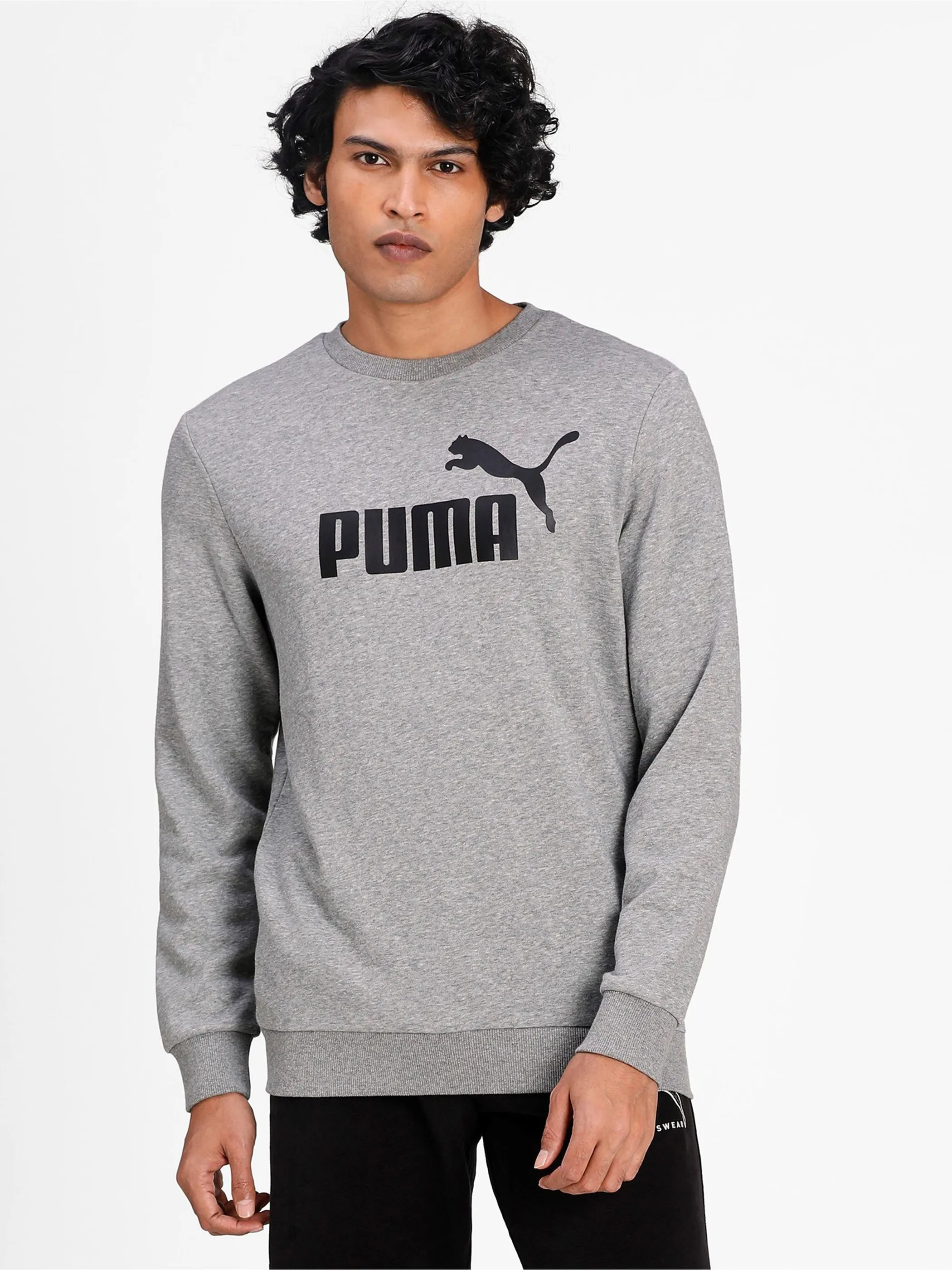 Puma 586680 He-Sweatshirt, Rundhals Grau 856657 03 3