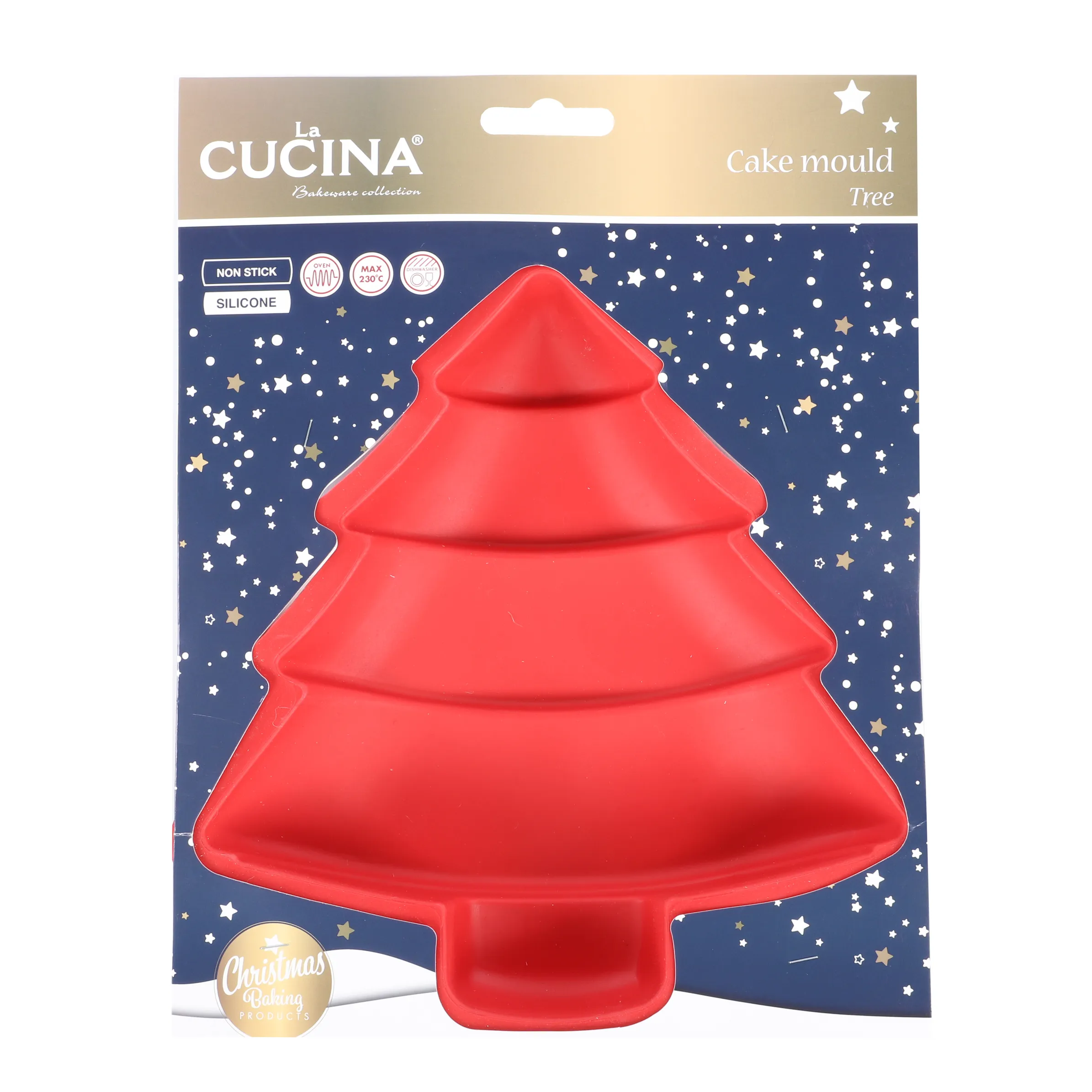 Weihnachten Silikonbackform Tannenbaum 24x Rot 884553 ROT 1