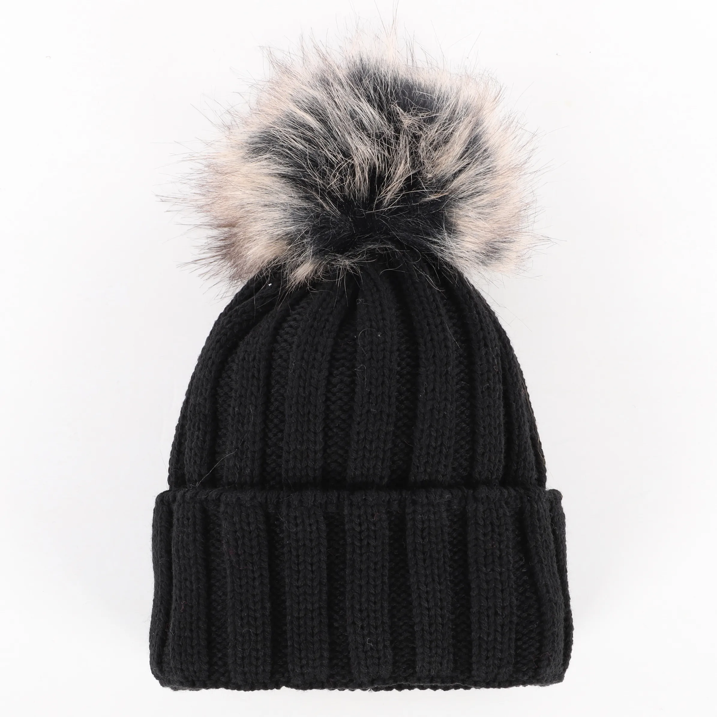 Lisa Tossa Da-Mütze m. Bommel Schwarz 883315 NERO 1