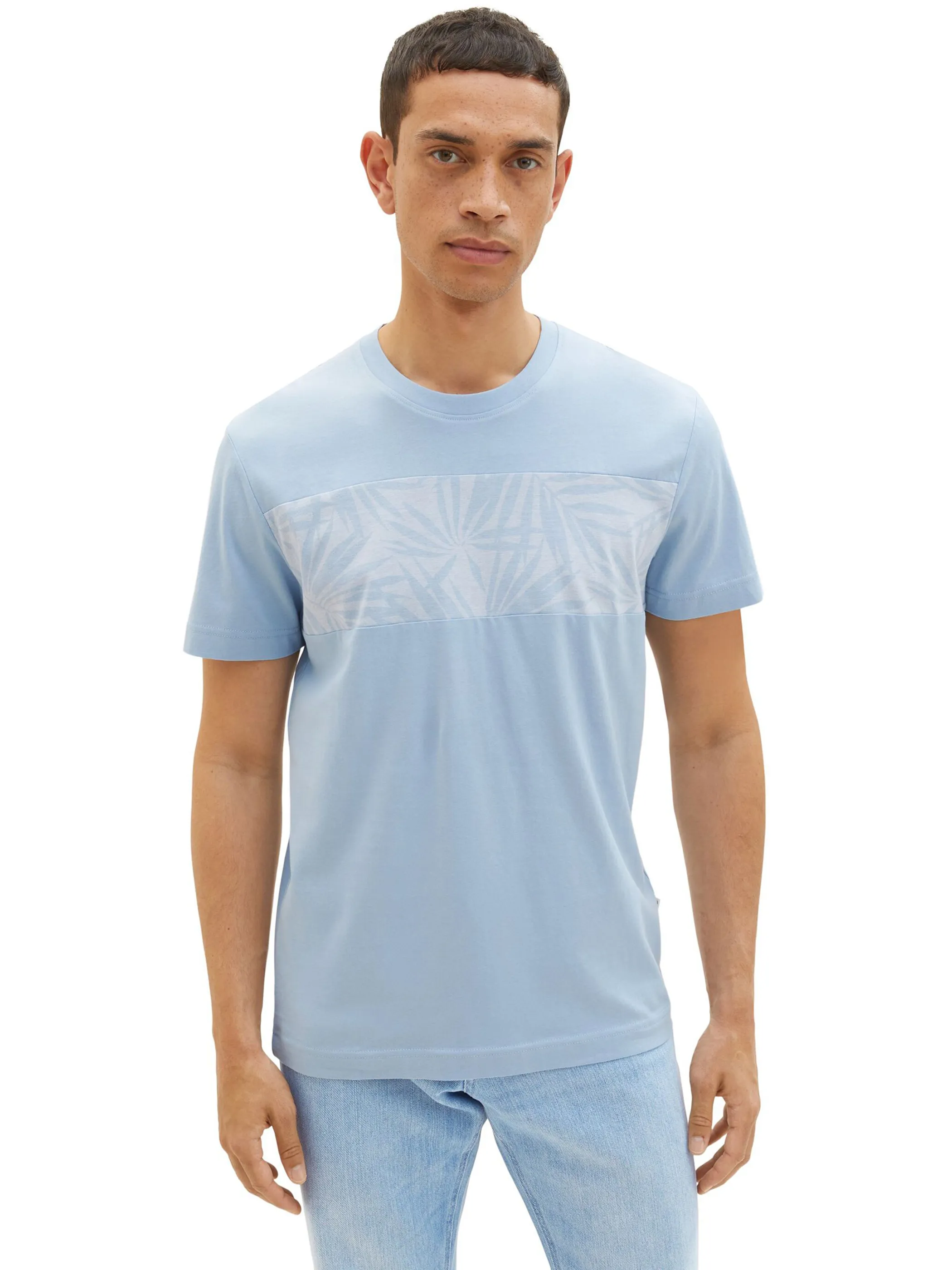 Tom Tailor 1036436 cutline printed t-shirt Blau 880586 26320 3