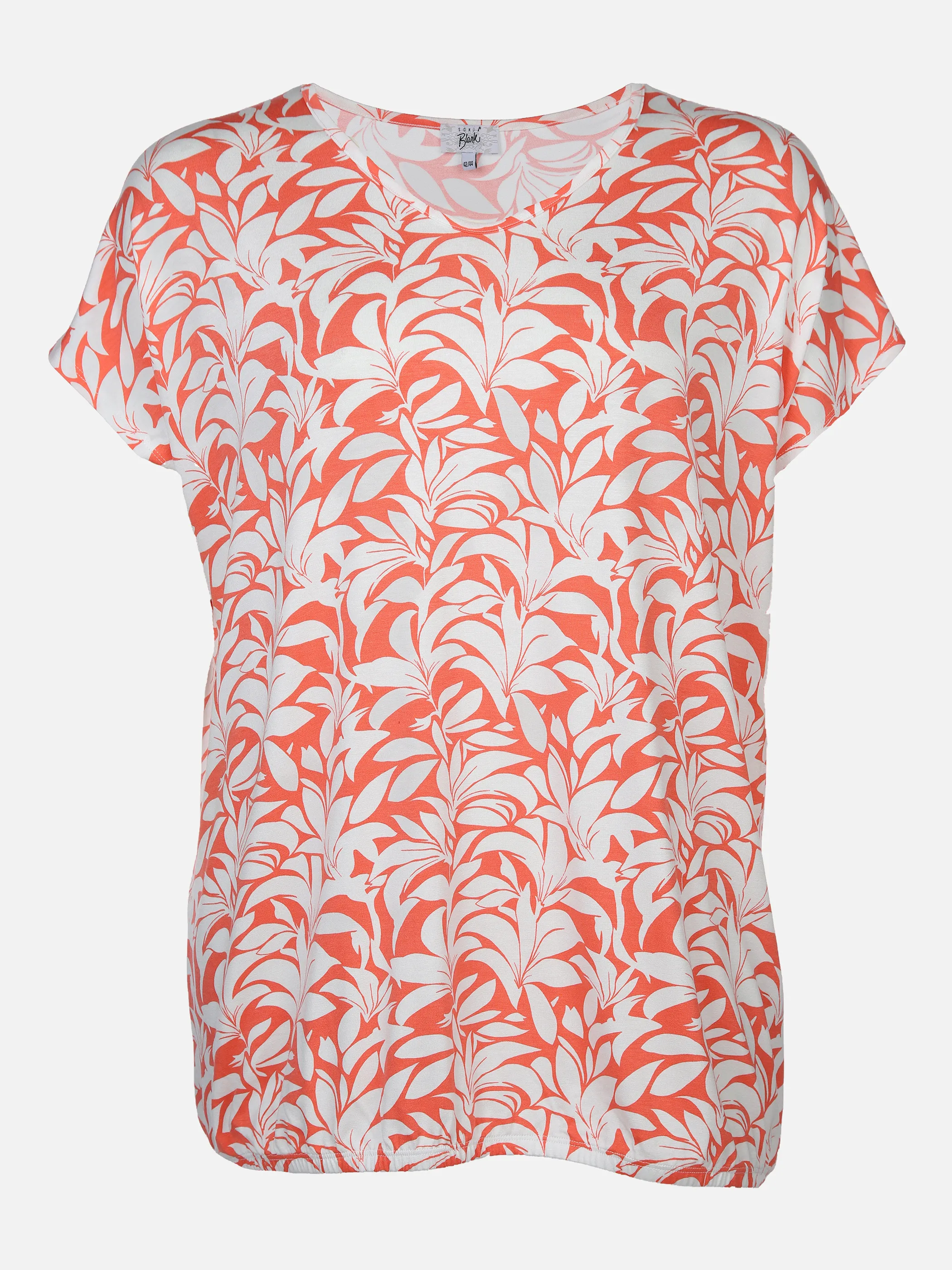 Sonja Blank Da-gr.Gr.T-Shirt m.Print Orange 878937 KORALLE/OF 1