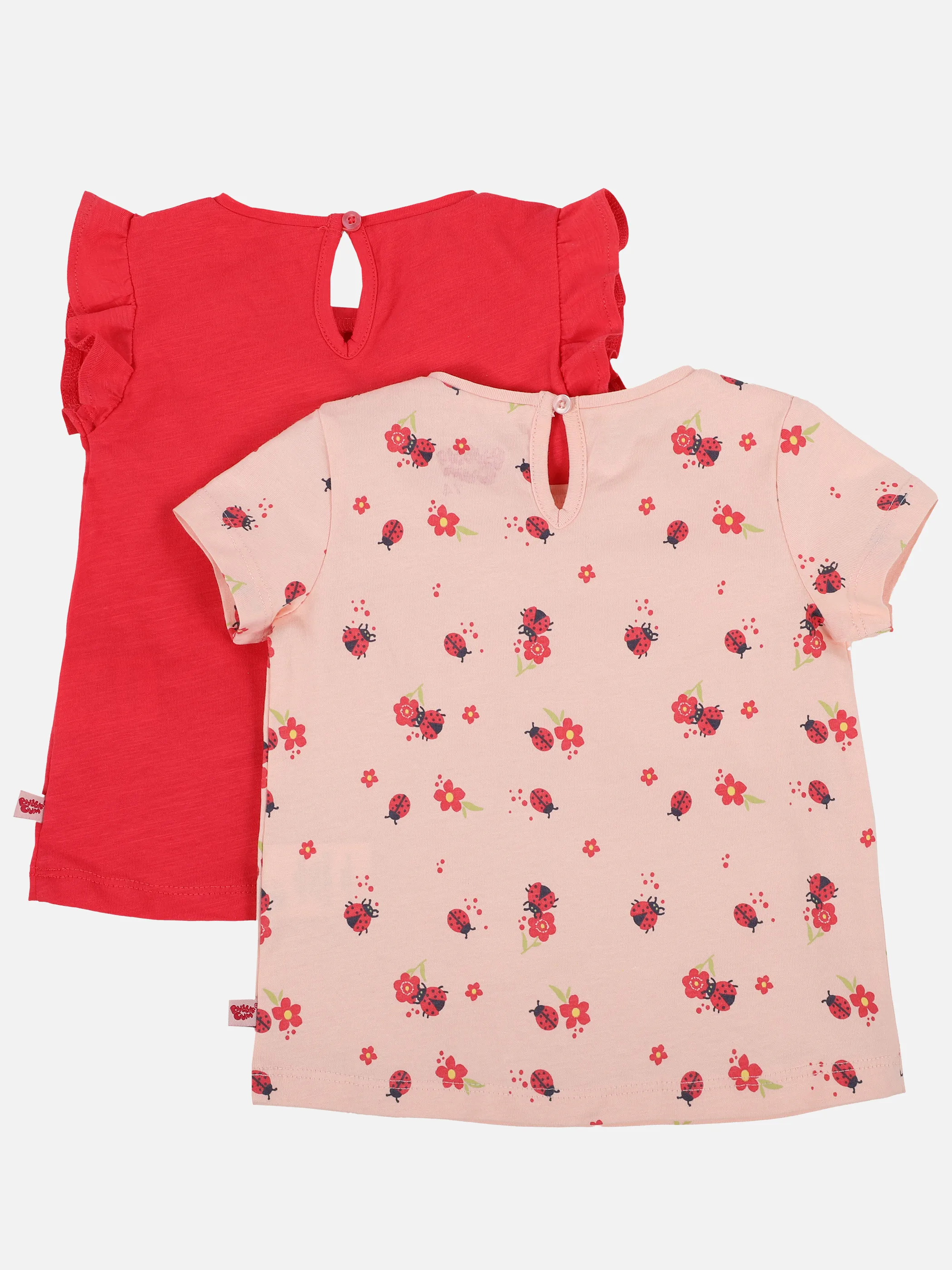 Bubble Gum BM 2er Pack T-Shirts in uni rot und rosa AOP Rosa 892633 ROSA/ROT 2