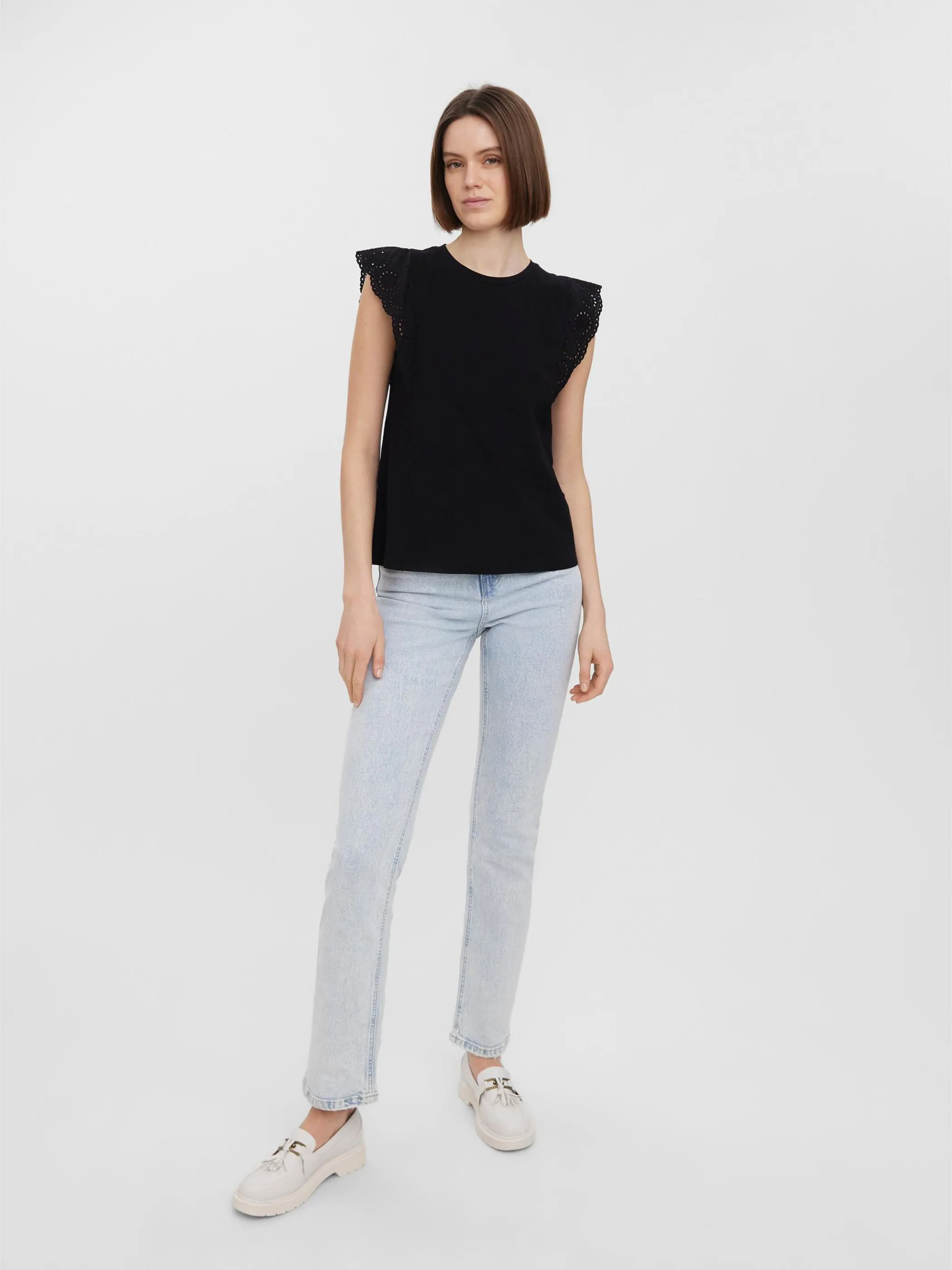 Vero Moda 10259908 VMHOLLYN SS TOP GA NO Schwarz 859968 177868 3