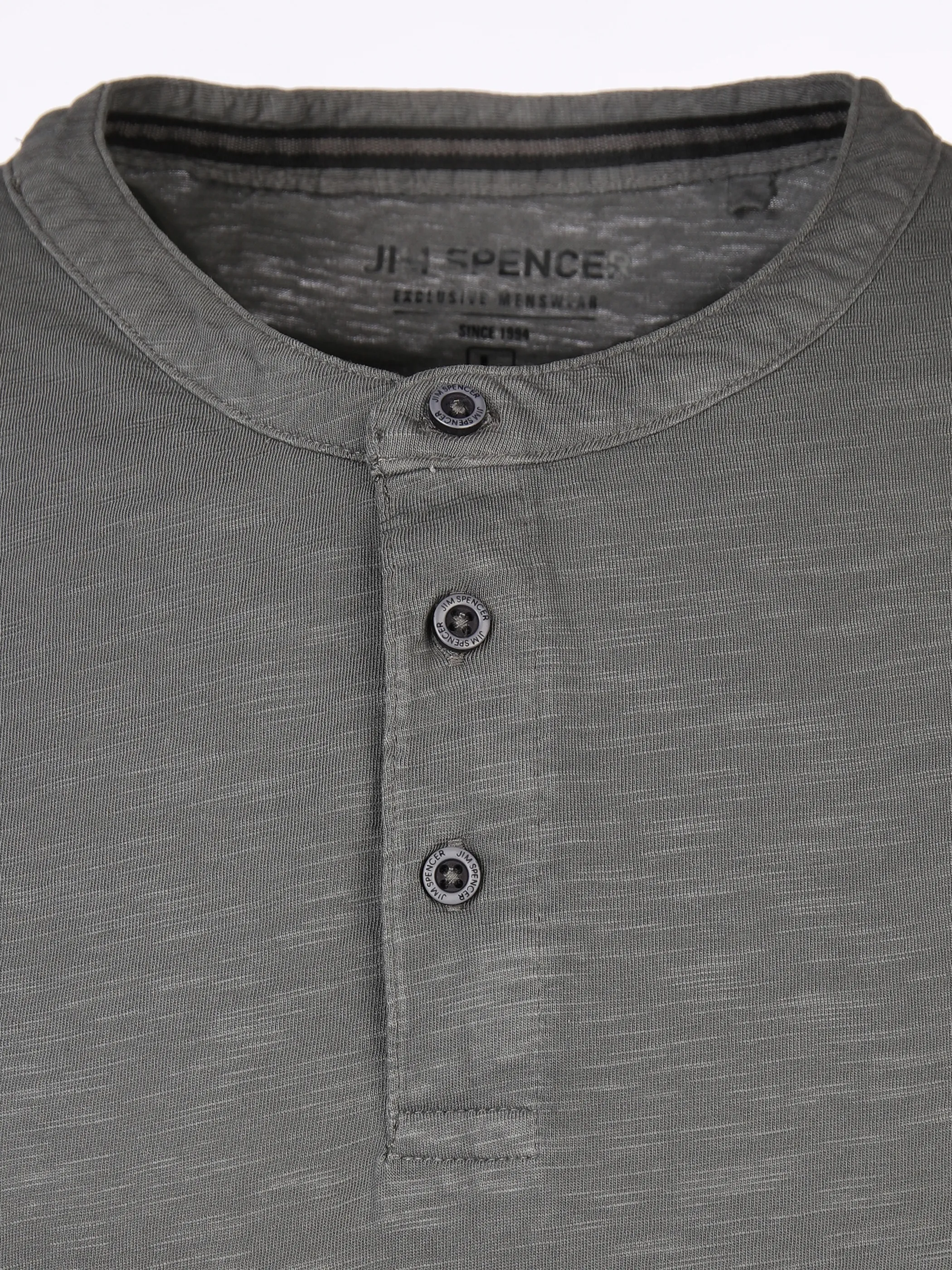 Jim Spencer He. Henleyshirt 1/2 Arm Stickerei Grau 876158 GRAPHIT 3