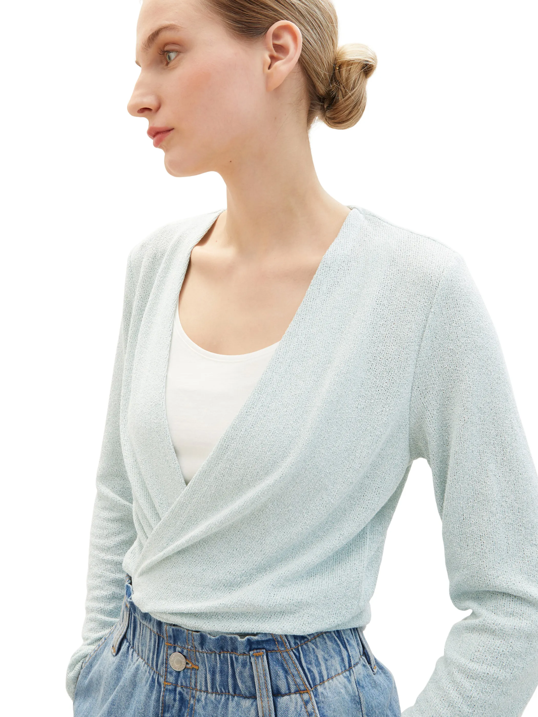 Tom Tailor 1035858 T-shirt cardigan Türkis 874884 31367 3 Tom Tailor 1035858 T-shirt cardigan Türkis 874884 31367 3