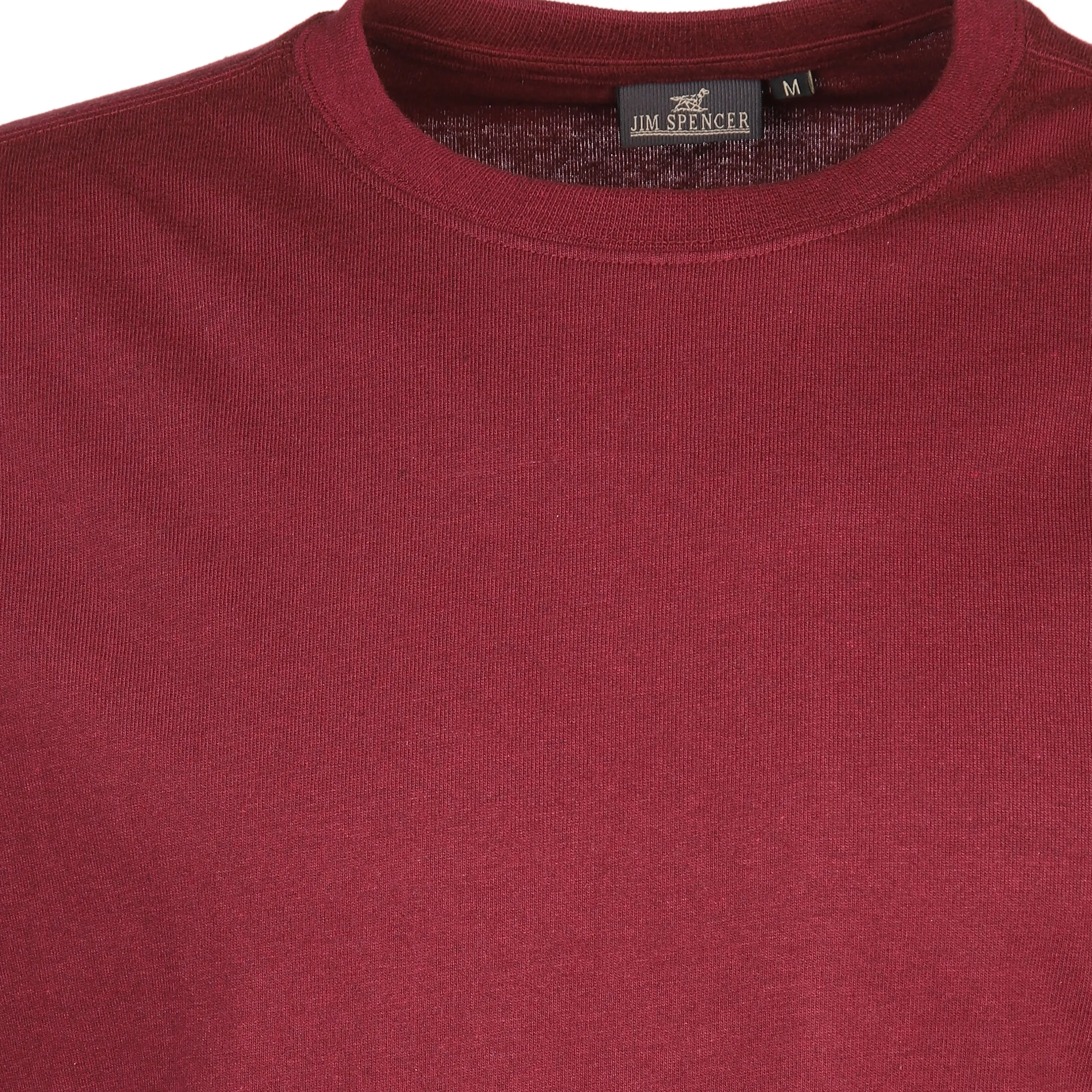 Jim Spencer He. Pyjama Flanell Hose karriert Shirt uni Rot 881546 BORDO 3