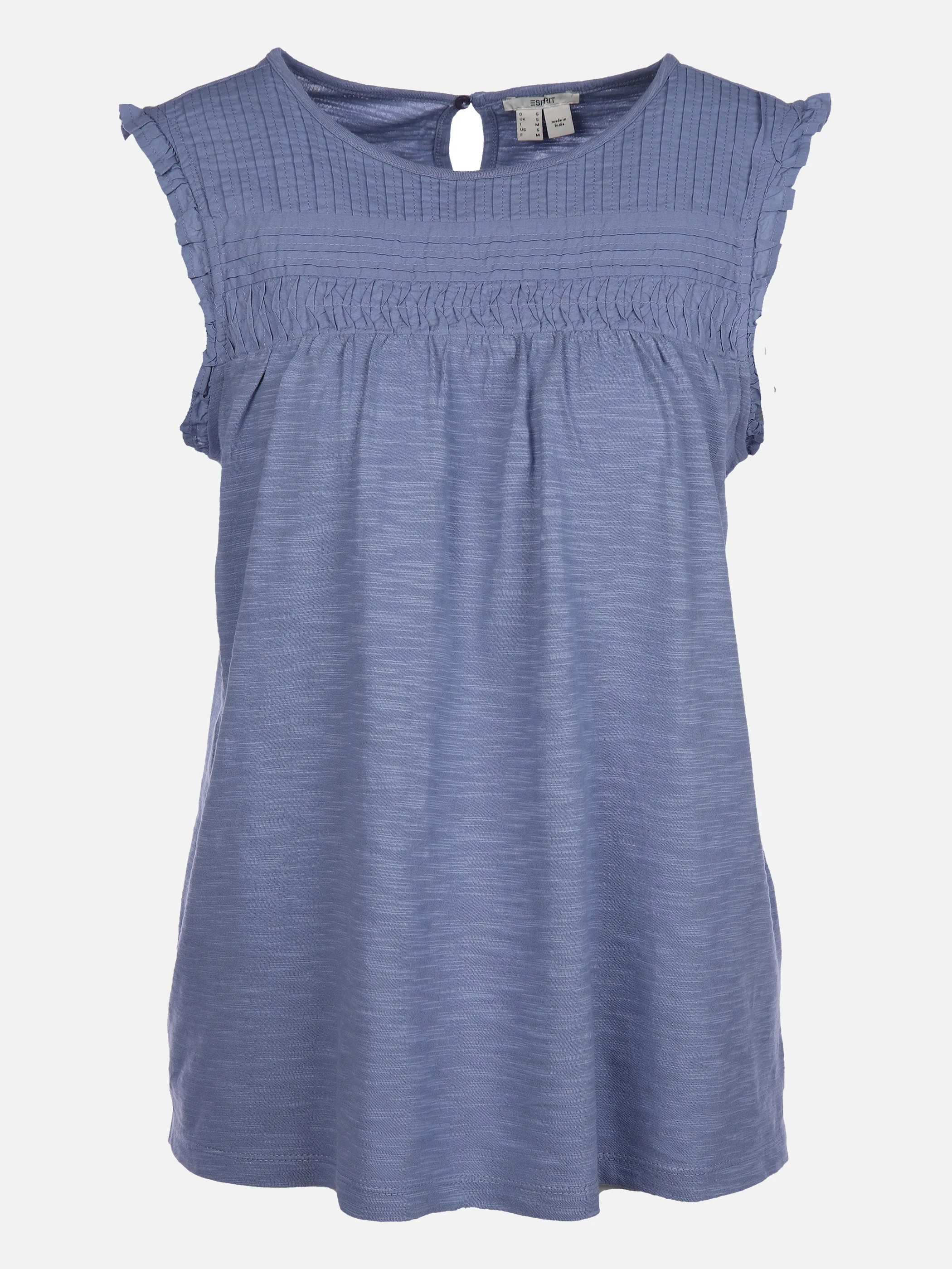 Damen Shirt mit Rüschen und Biesen | E445 | M | 865403-e445-20