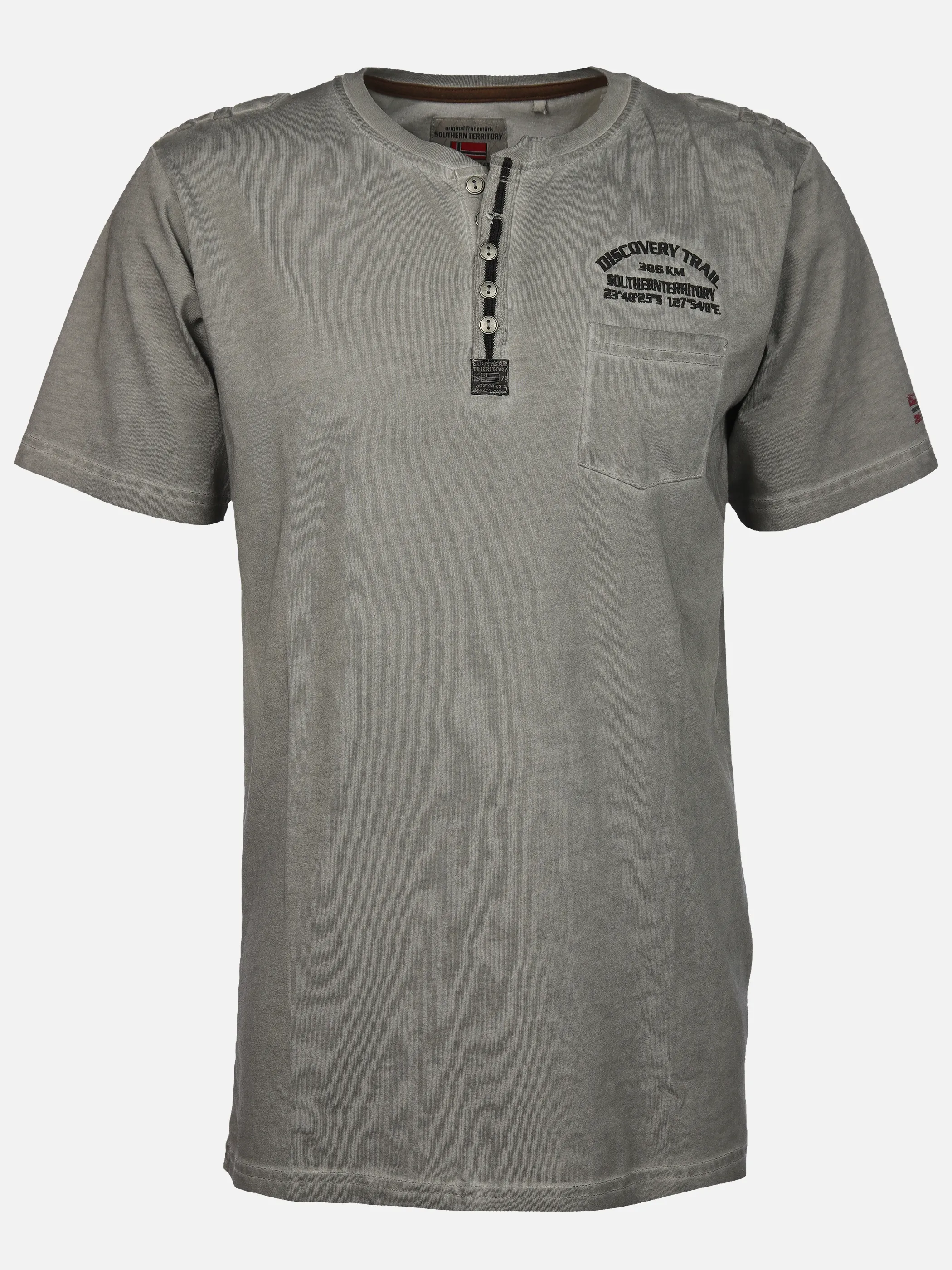 Southern Territory He. Henleyshirt 1/2 Arm washer Grau 910643 GRAU 1