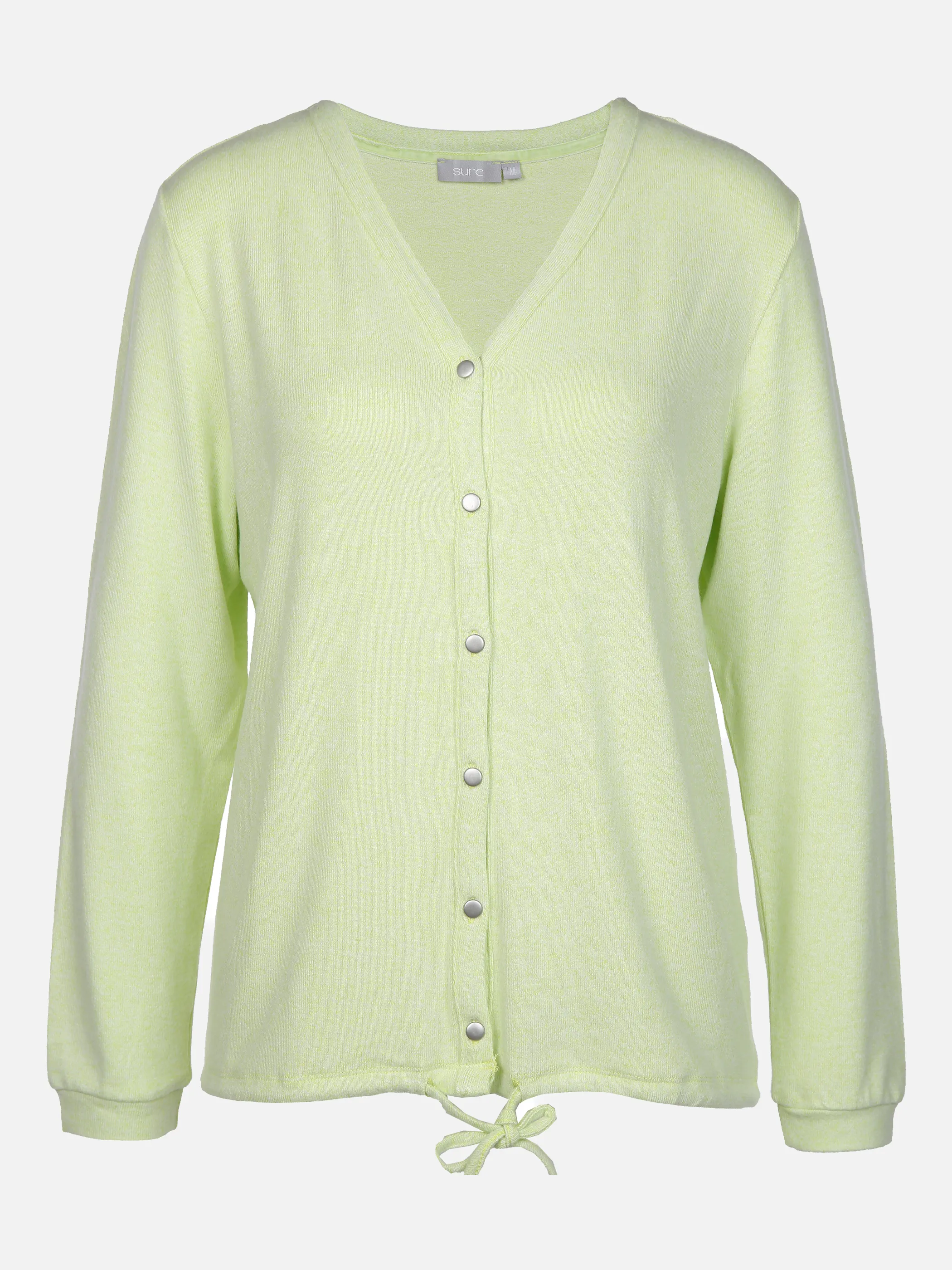 Sure Da-Cardigan Strickoptik m. Tun Gelb 852310 LIME MEL 1