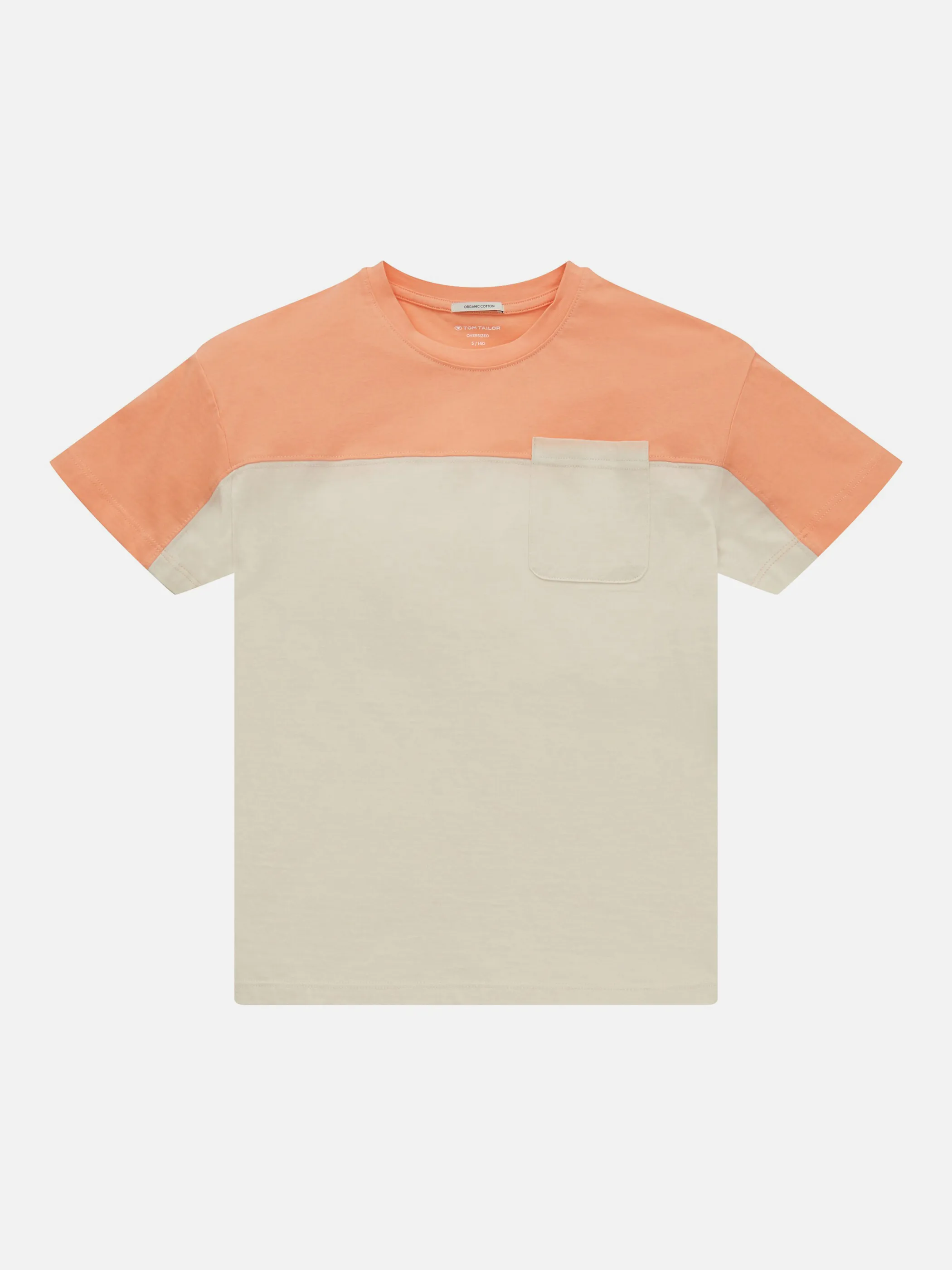 Tom Tailor 1031683 oversized colorblock t Orange 865836 23680 1