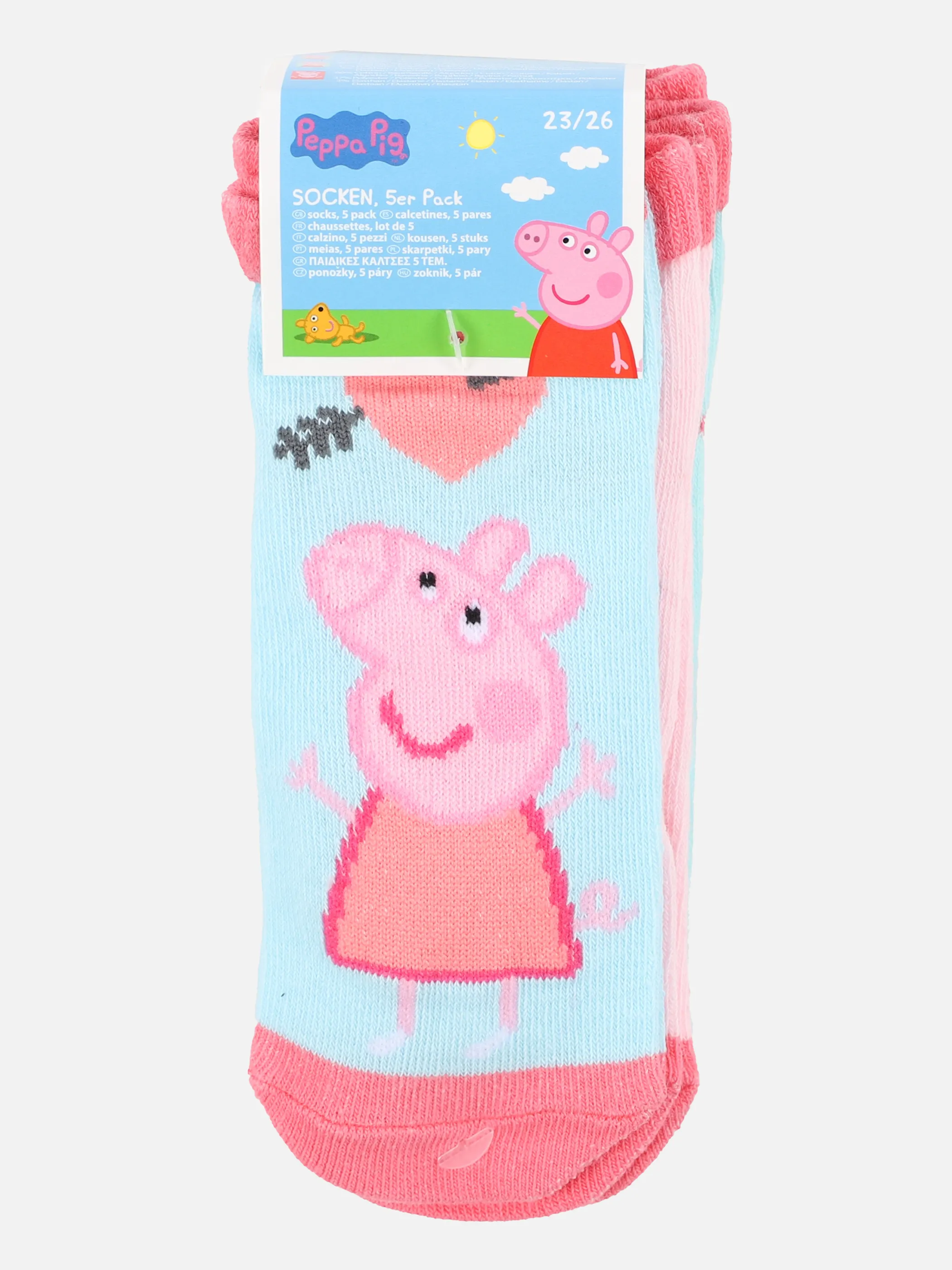 Peppa Pig Mä. Socken 5er  Peppa Pig Bunt 881206 ROSA 3