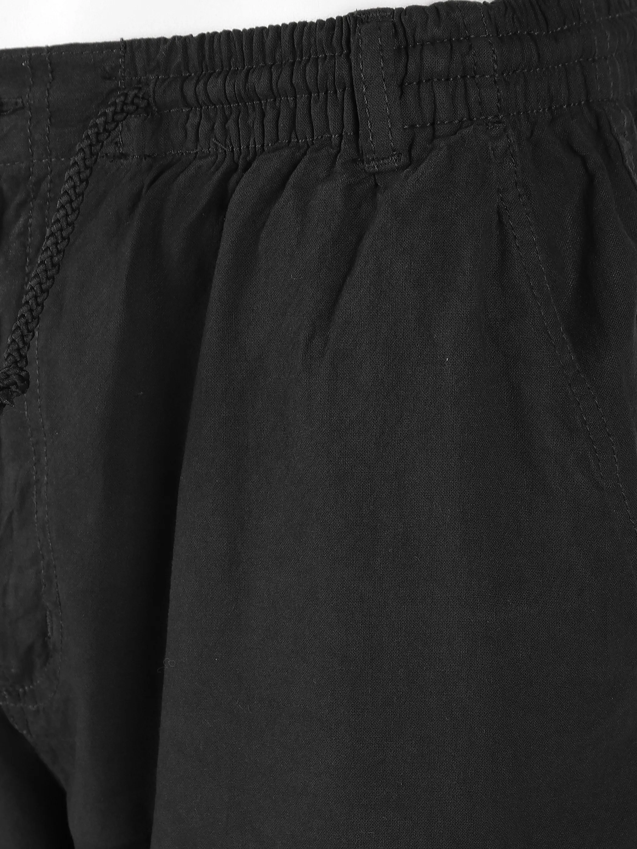 Marcel Battiston He. Cotton Sheeting Short Schwarz 834531 BLACK 3 Marcel Battiston He. Cotton Sheeting Short Schwarz 834531 BLACK 3