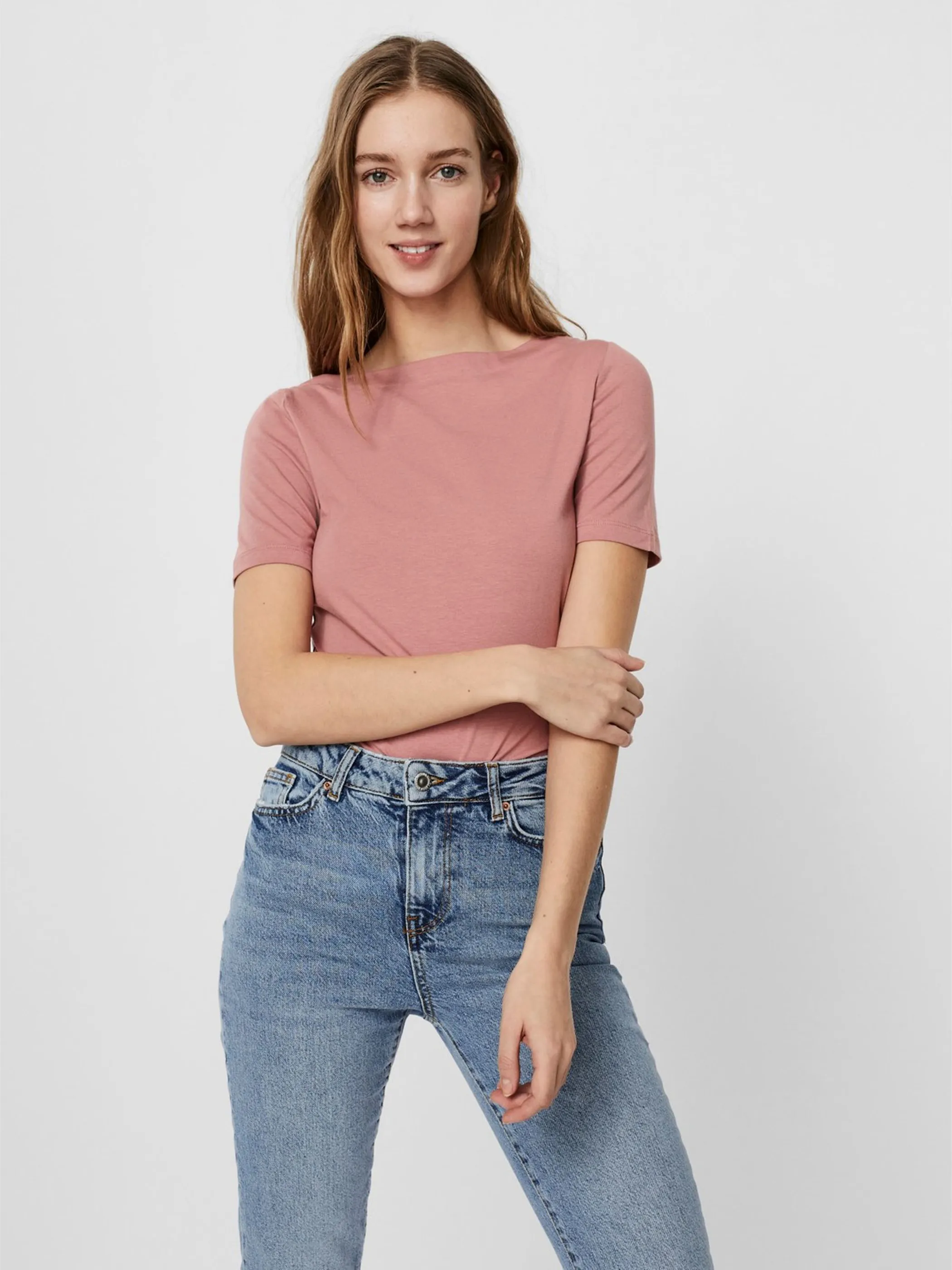 Vero Moda 10231755 VMPANDA MODAL S/S TOP Rosa 846461 217630 2