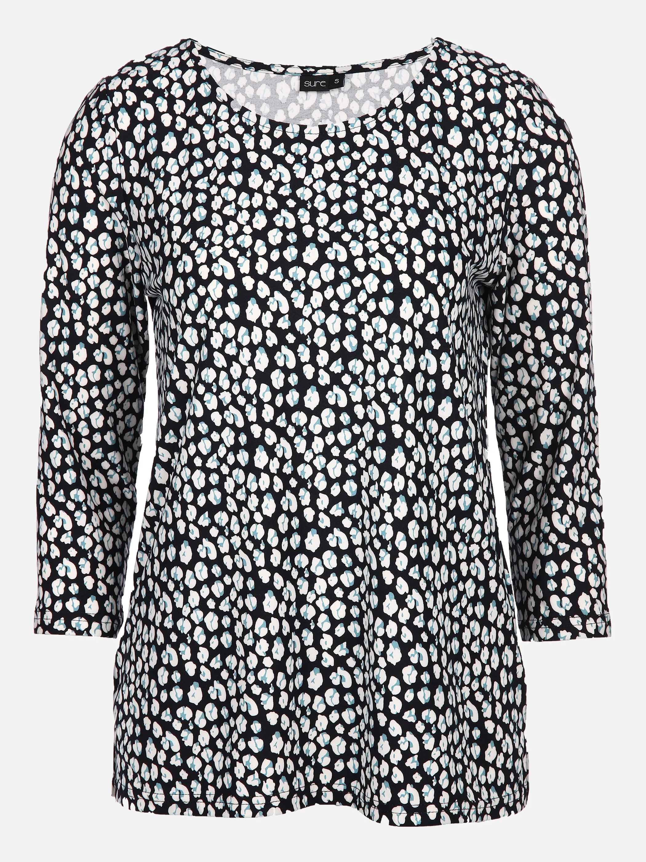 Sure Da-Alloverdruck-Shirt 3/4 Arm Blau 850941 3NAVY FLO 1 Sure Da-Alloverdruck-Shirt 3/4 Arm Blau 850941 3NAVY FLO 1