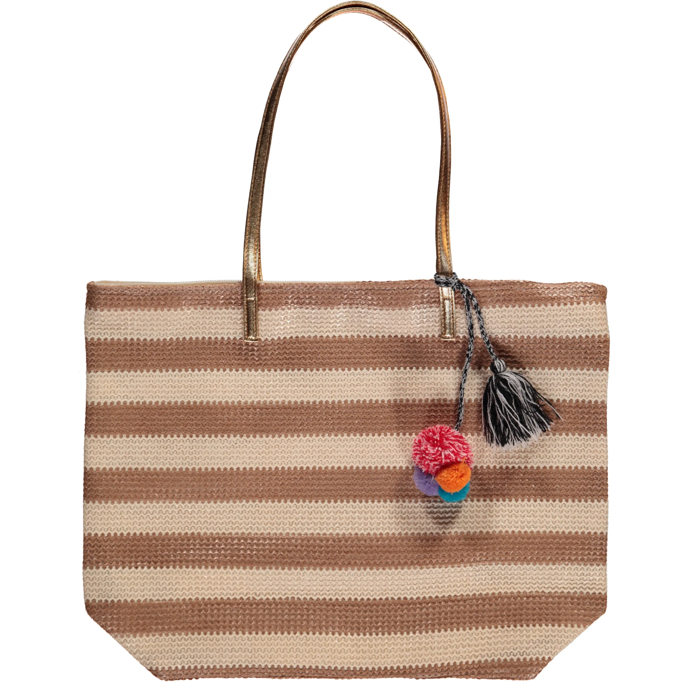 XFSRG Strandtasche Damen Blumen - Boho Strohtasche Mit Kette Für Sommer